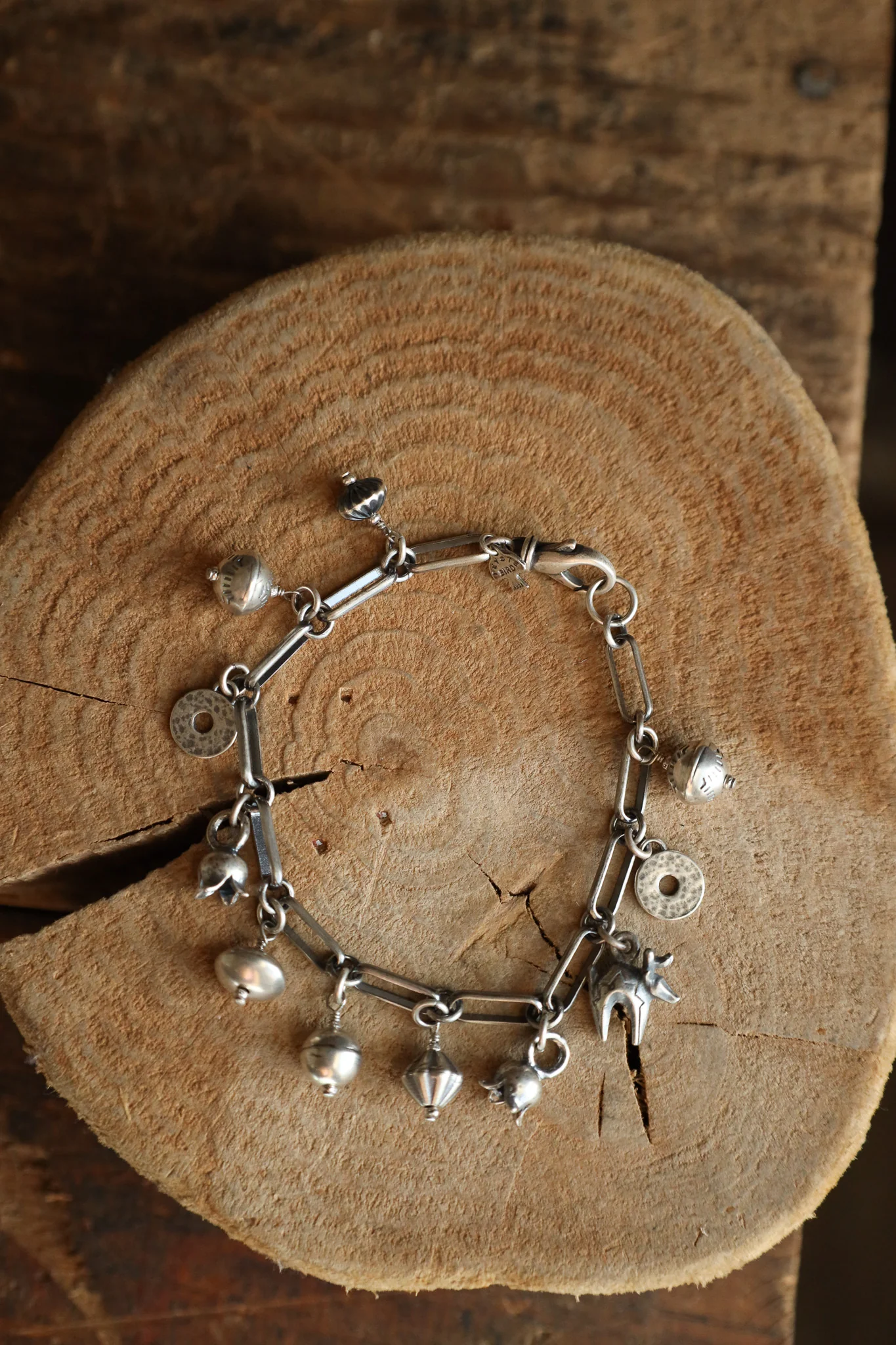 Peyote Bird Lanterns Tulips Charm Bracelet - Image 6