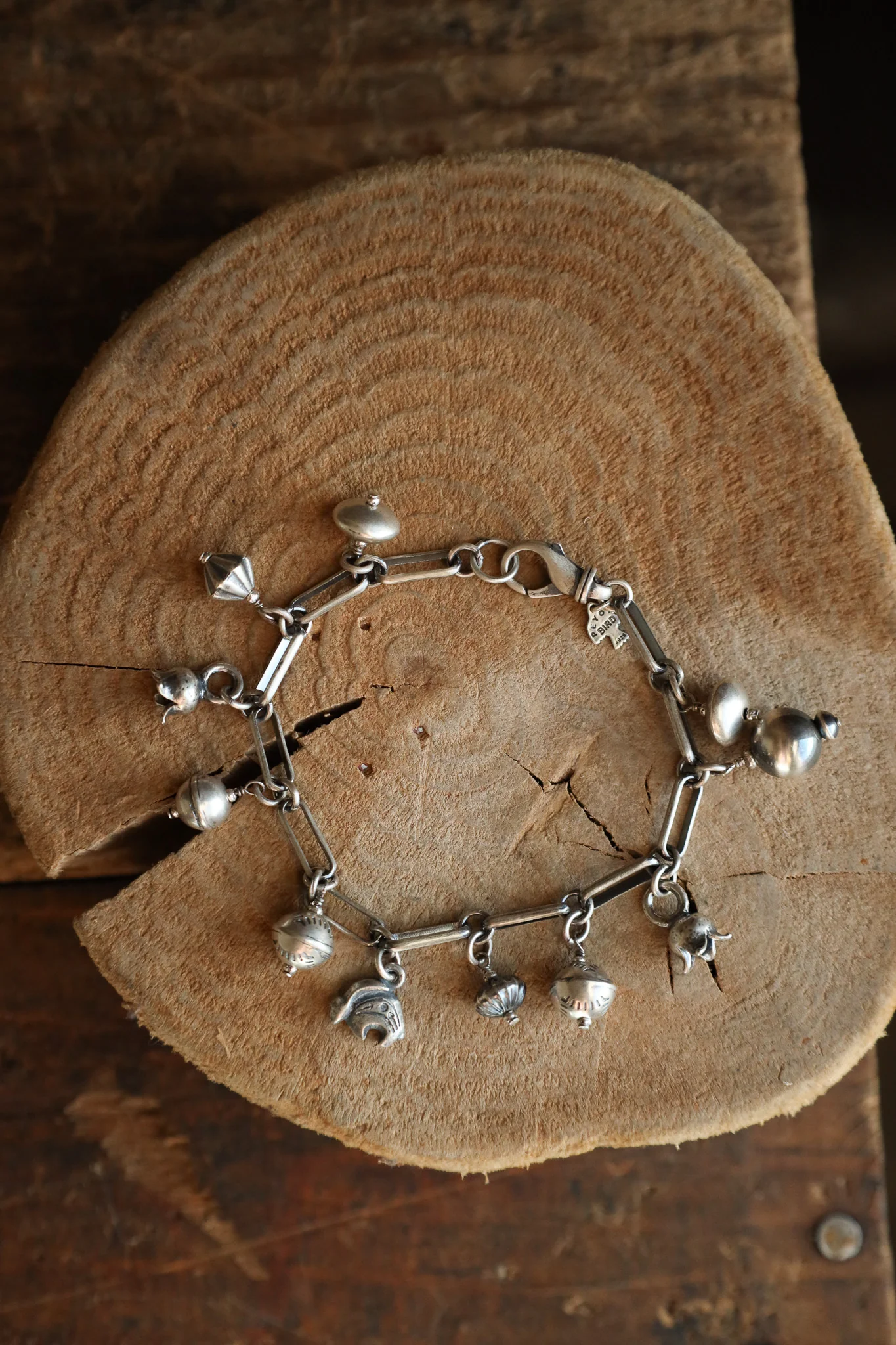 Peyote Bird Lanterns Tulips Charm Bracelet