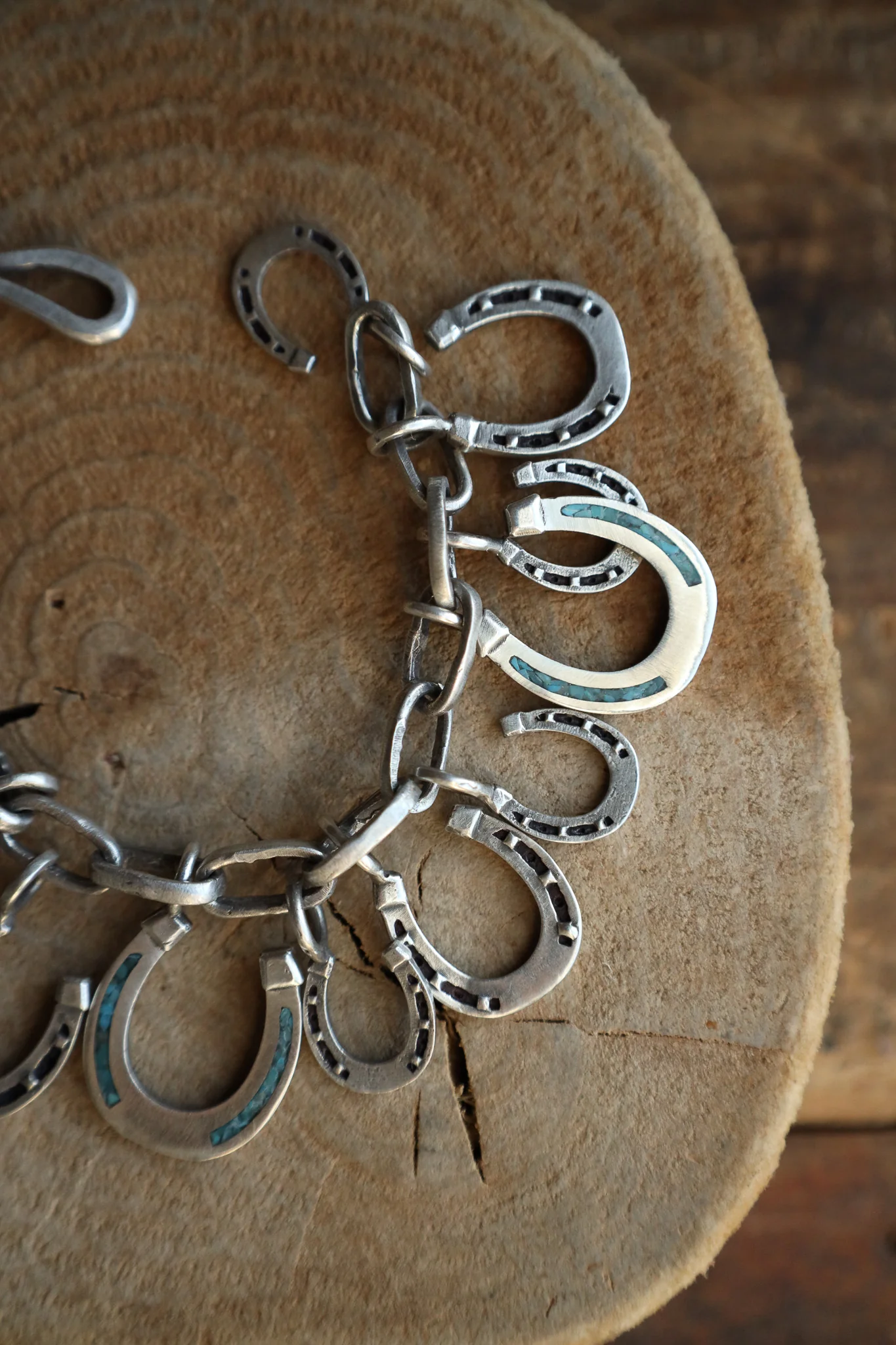 Love Tokens Lucky Me Horseshoes Turquoise Inlay Bracelet - Image 3