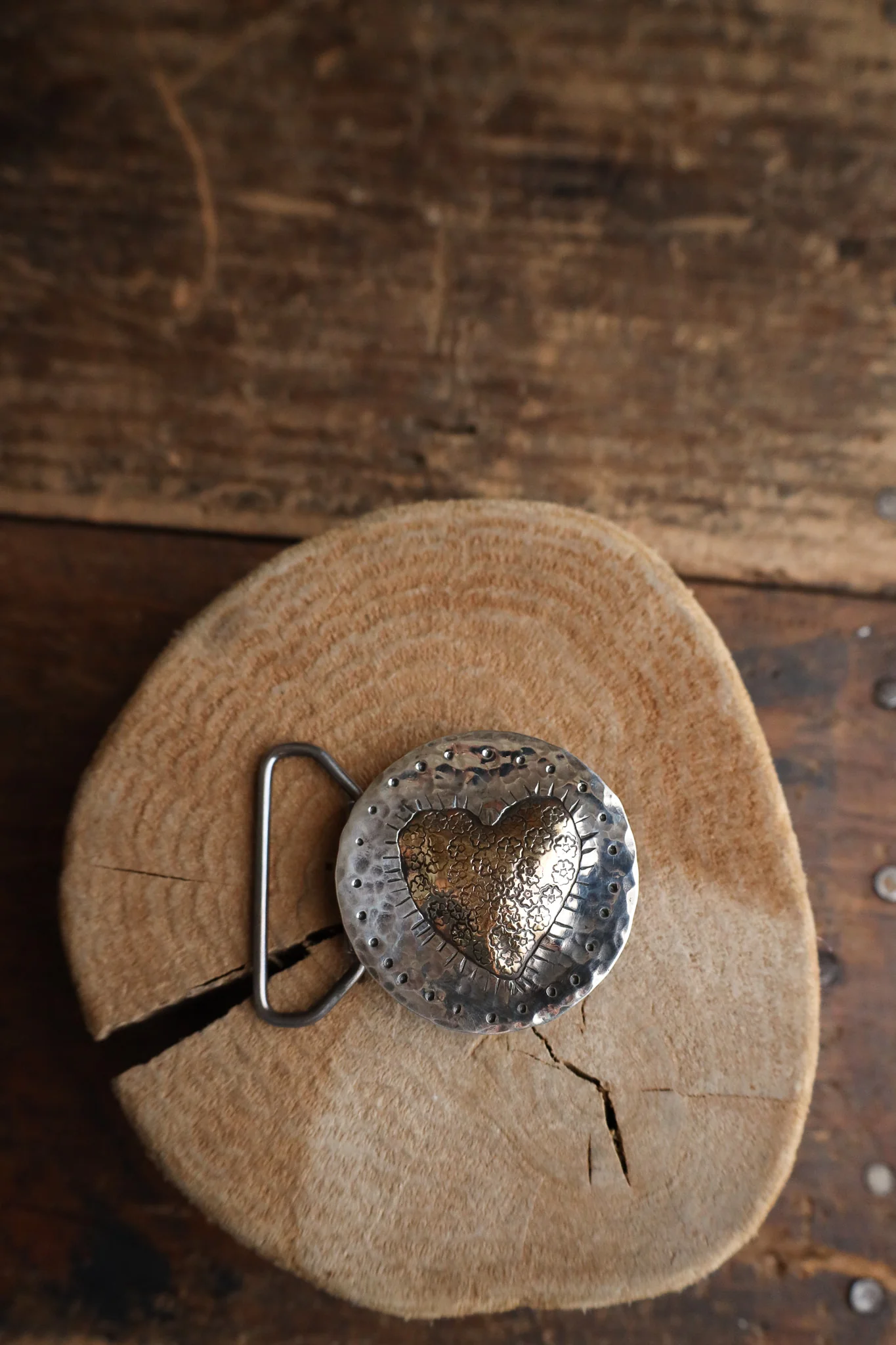 Margaret Sullivan Brass Heart Puffy Buckle - Image 4
