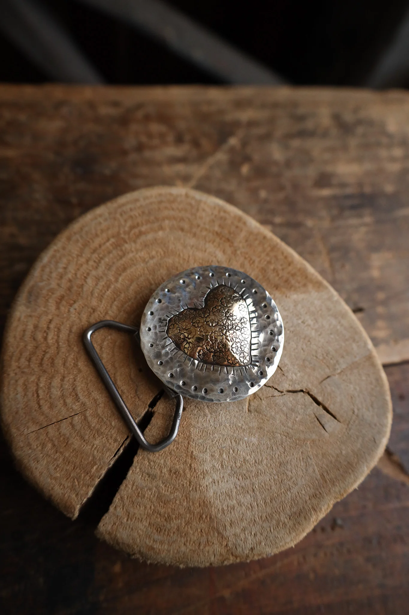 Margaret Sullivan Brass Heart Puffy Buckle - Image 5