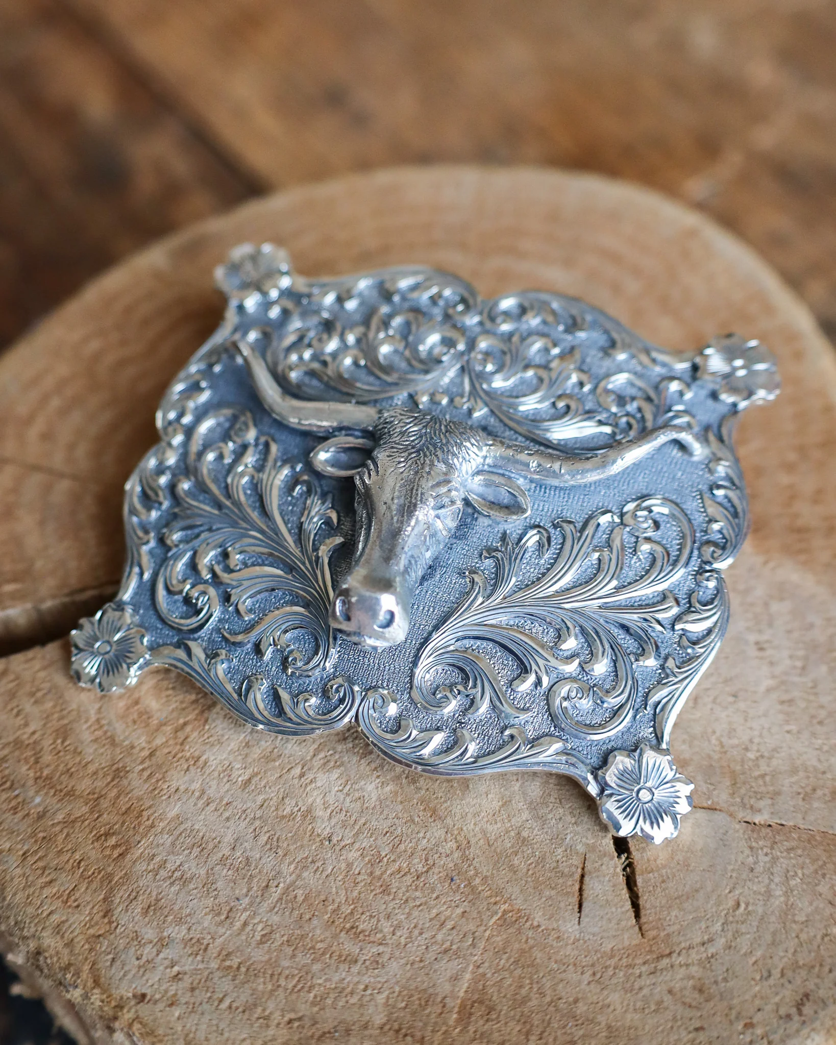 MAVERICK EXCLUSIVE VOGT LONGHORN CAST SCROLLS BUCKLE - Image 5