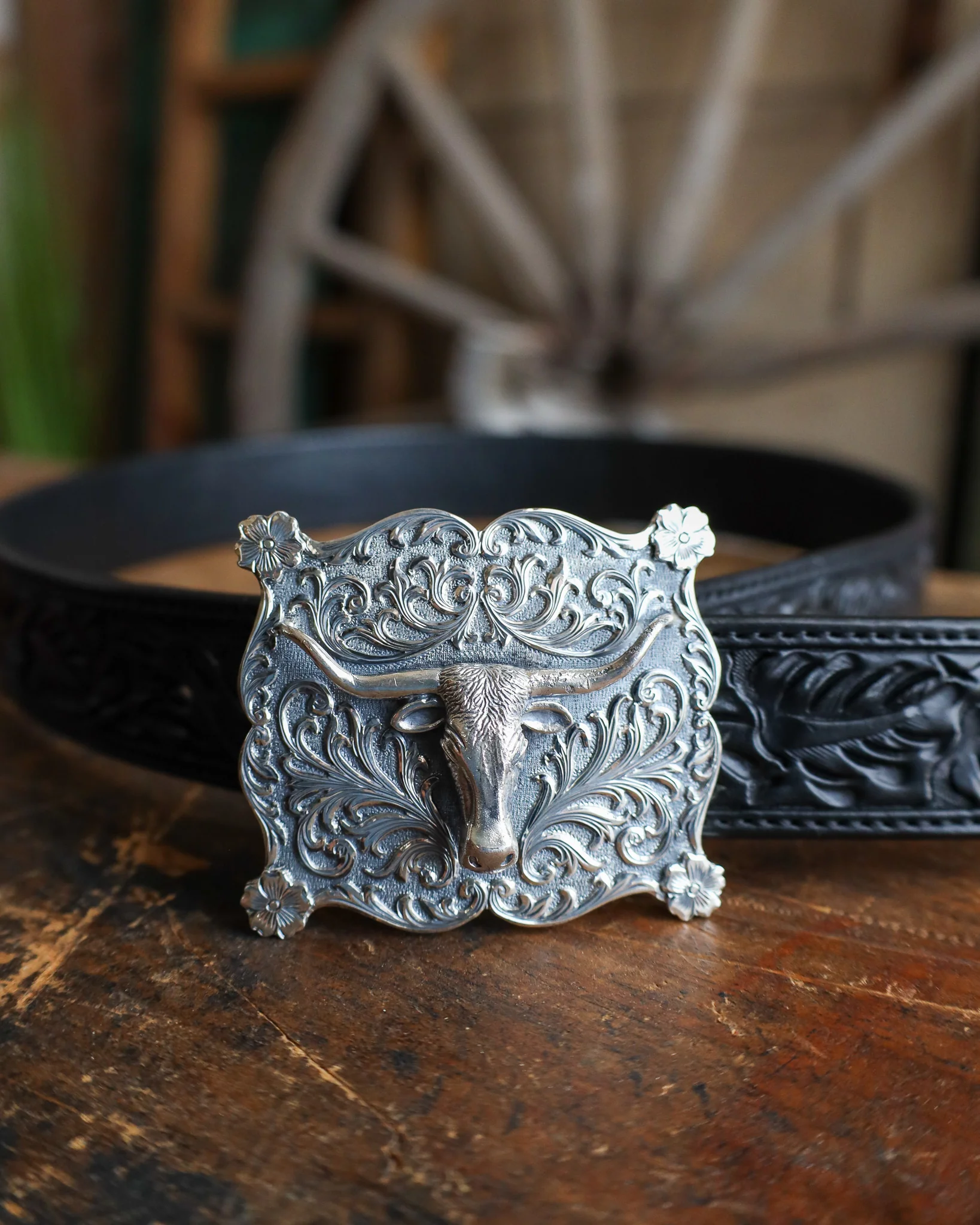MAVERICK EXCLUSIVE VOGT LONGHORN CAST SCROLLS BUCKLE - Image 7
