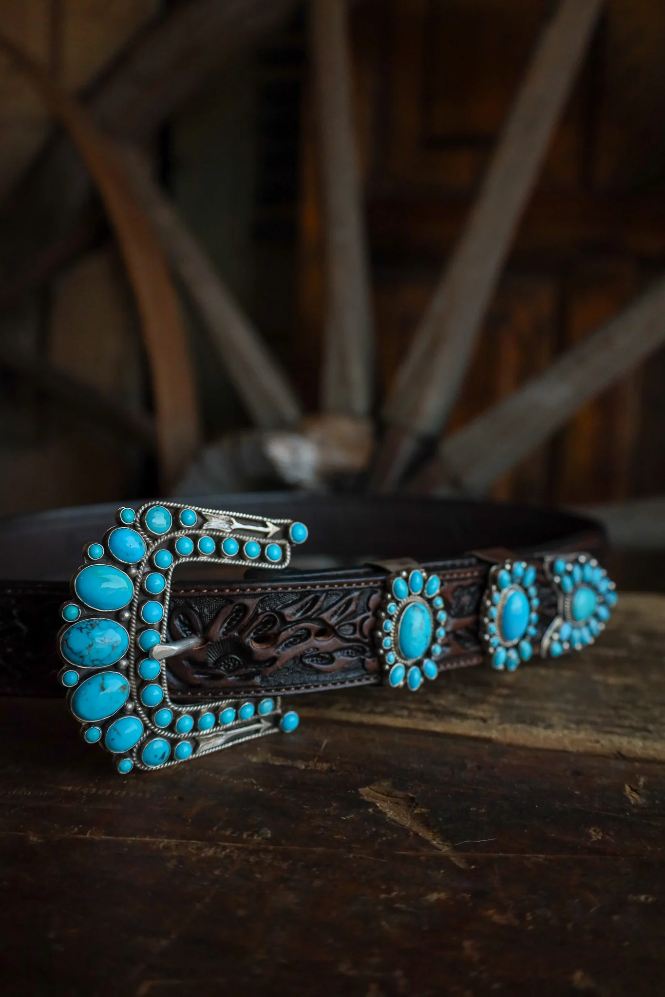 Sleeping Beauty Turquoise 4 Piece Buckle Set - Image 6