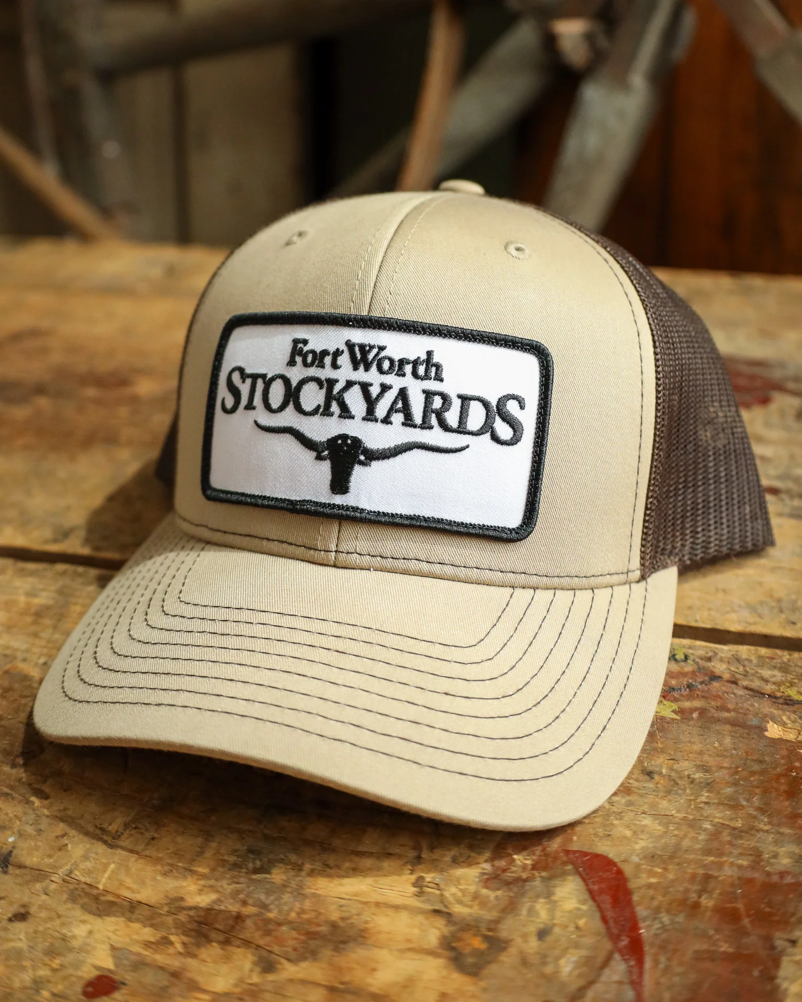 Fort Worth Stockyards Cap- Khaki/Coffee - Image 3