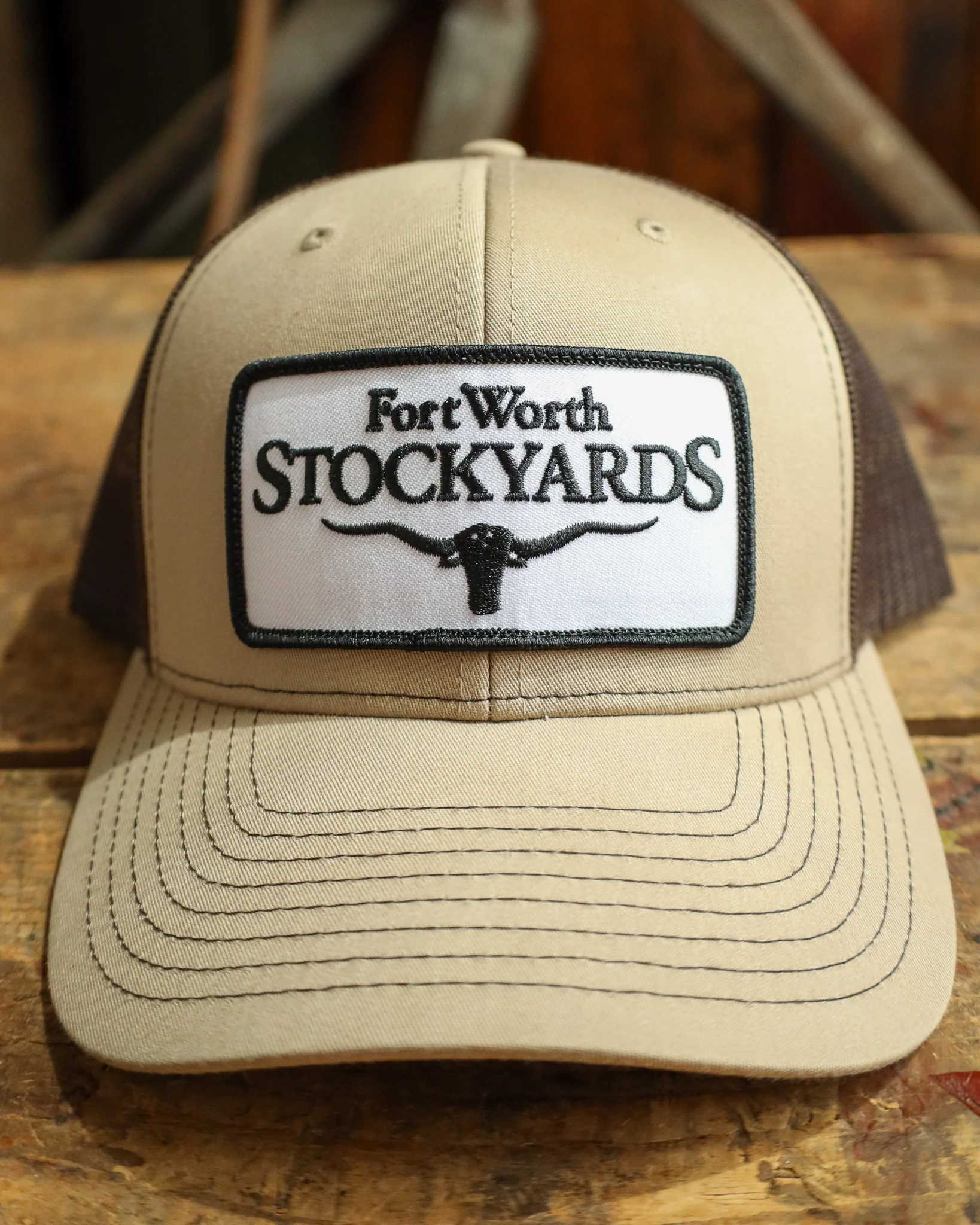 Fort Worth Stockyards Cap- Khaki/Coffee - Image 4