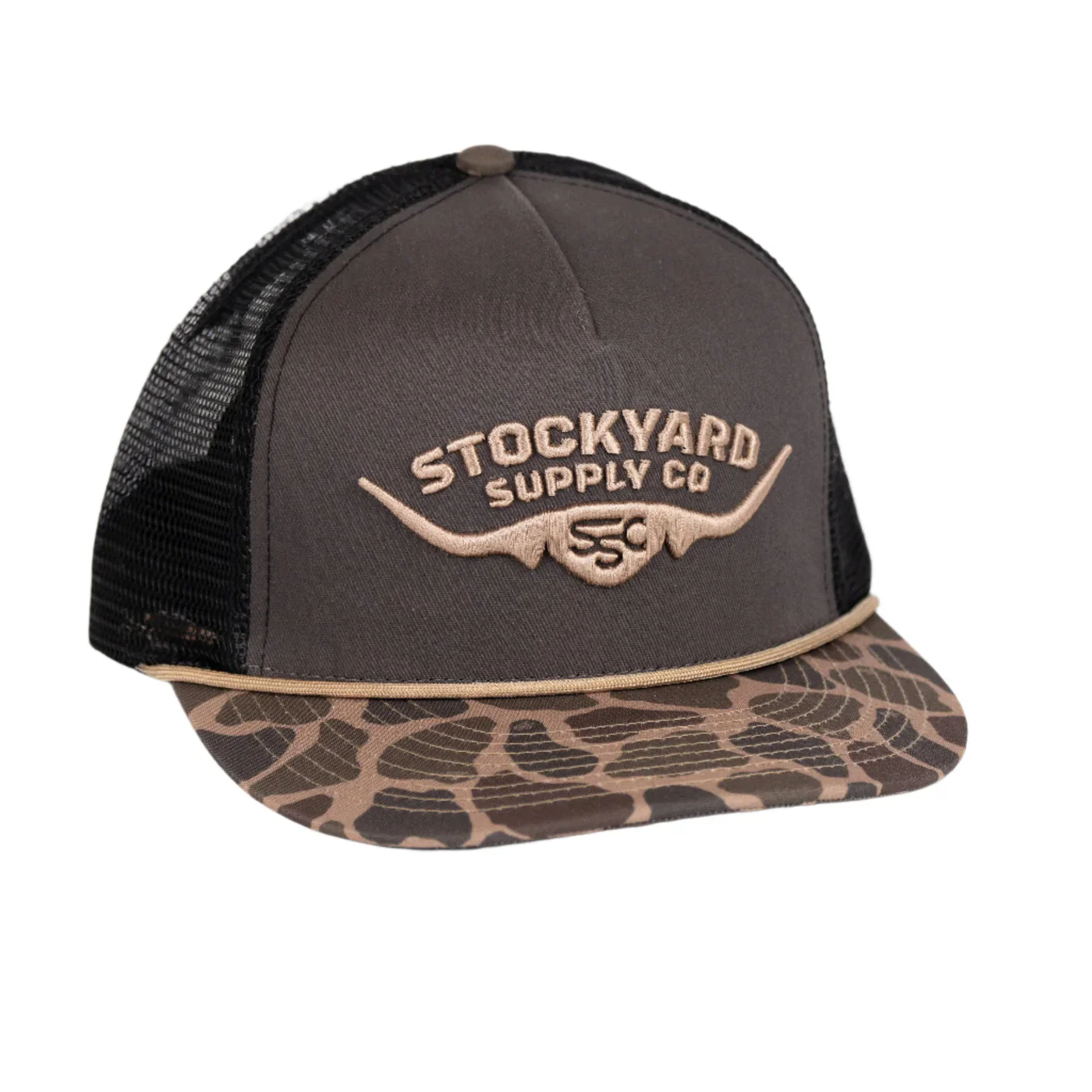Stockyard Supply Co. "The Commander" Hat - Charcoal/Camo