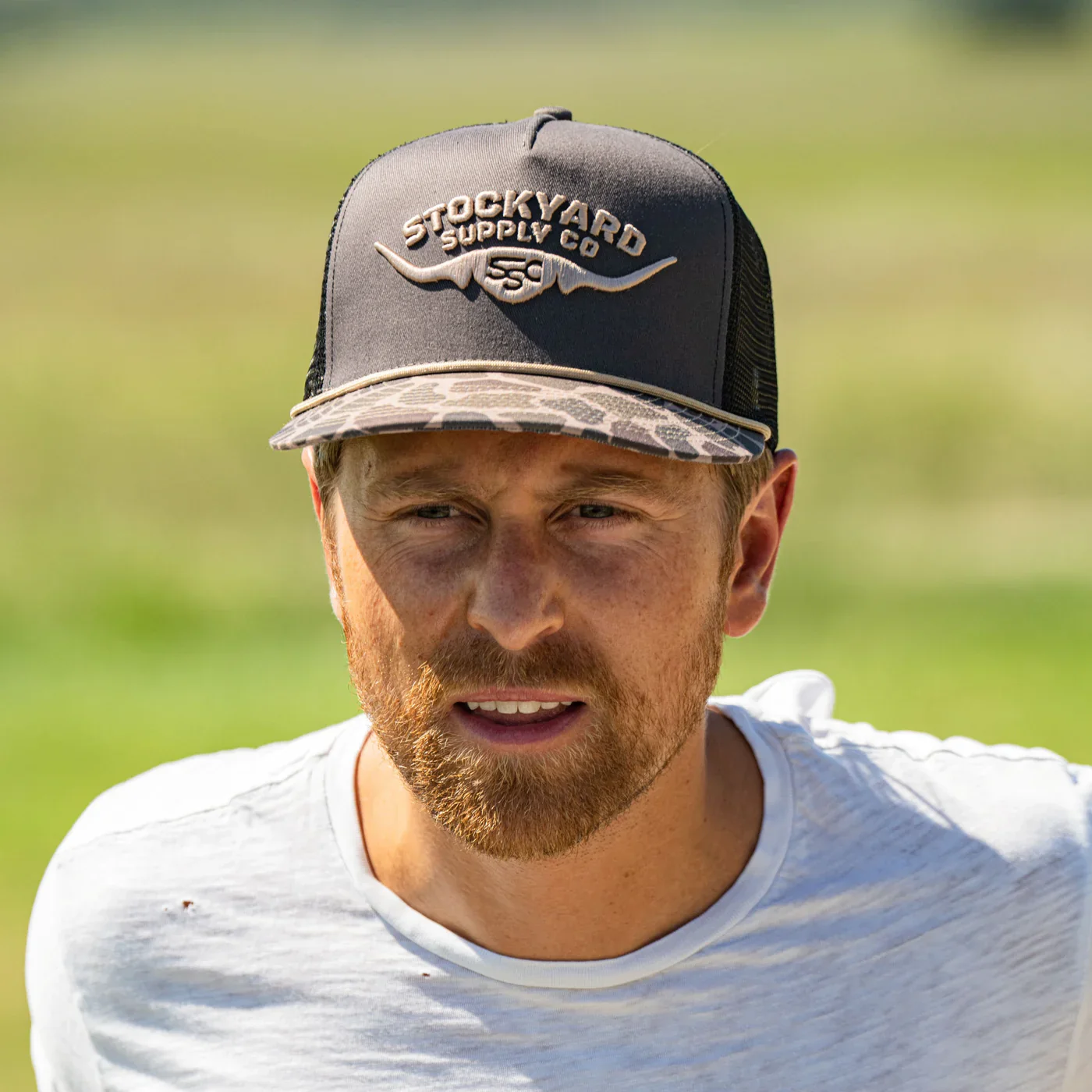 Stockyard Supply Co. "The Commander" Hat - Charcoal/Camo - Image 2