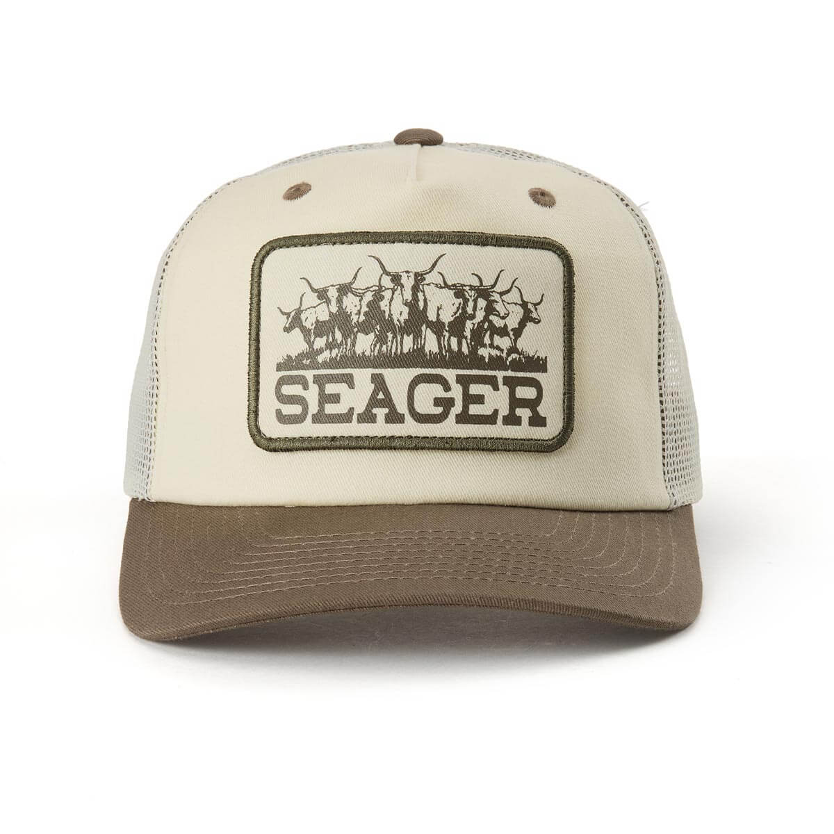 Seager Herd Trucker Snapback Cream/Woodland - Image 2