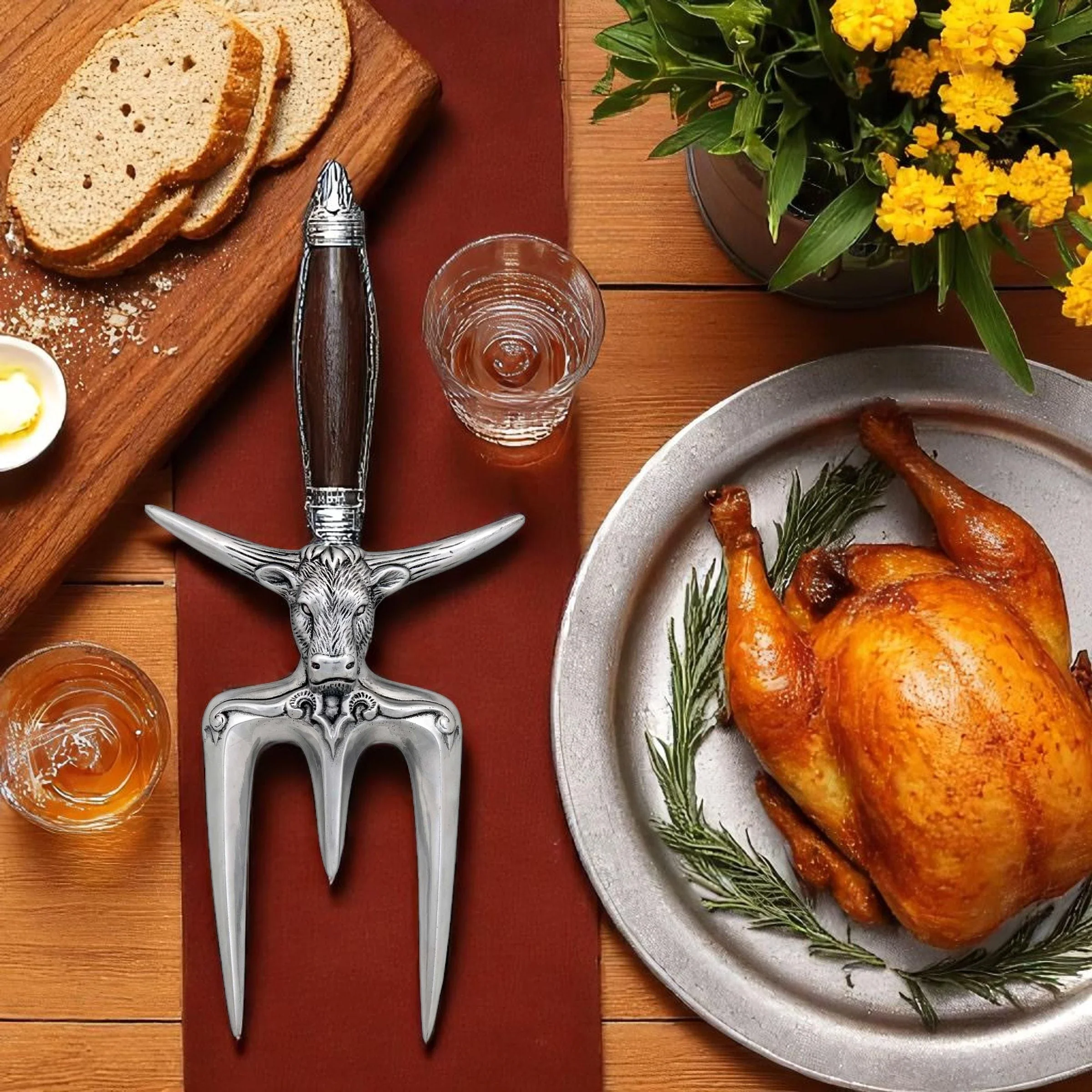 Arthur Court Steer Carving Fork - Image 2
