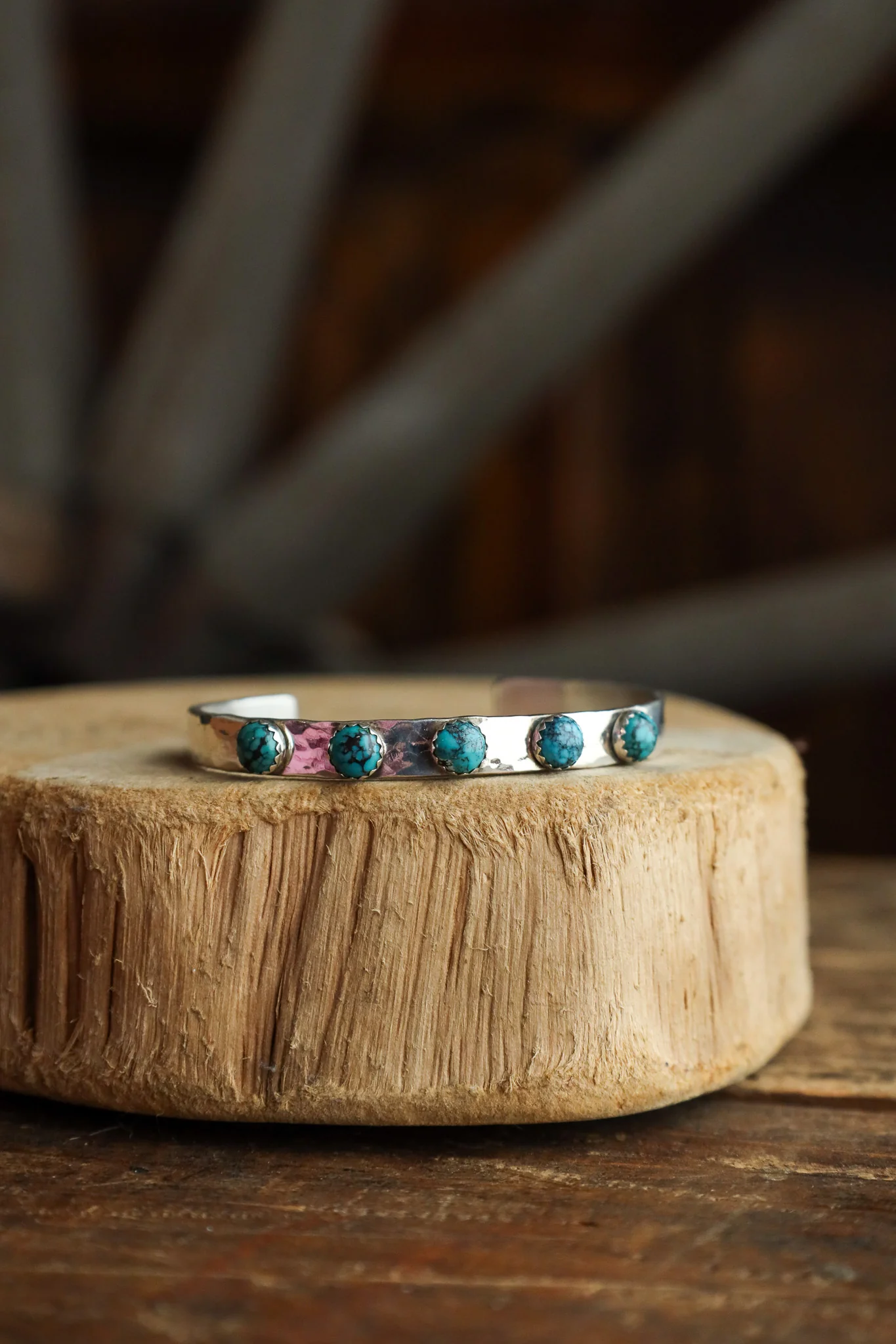 Richard Schmidt 6MM 5 Turquoise Rounds Cuff