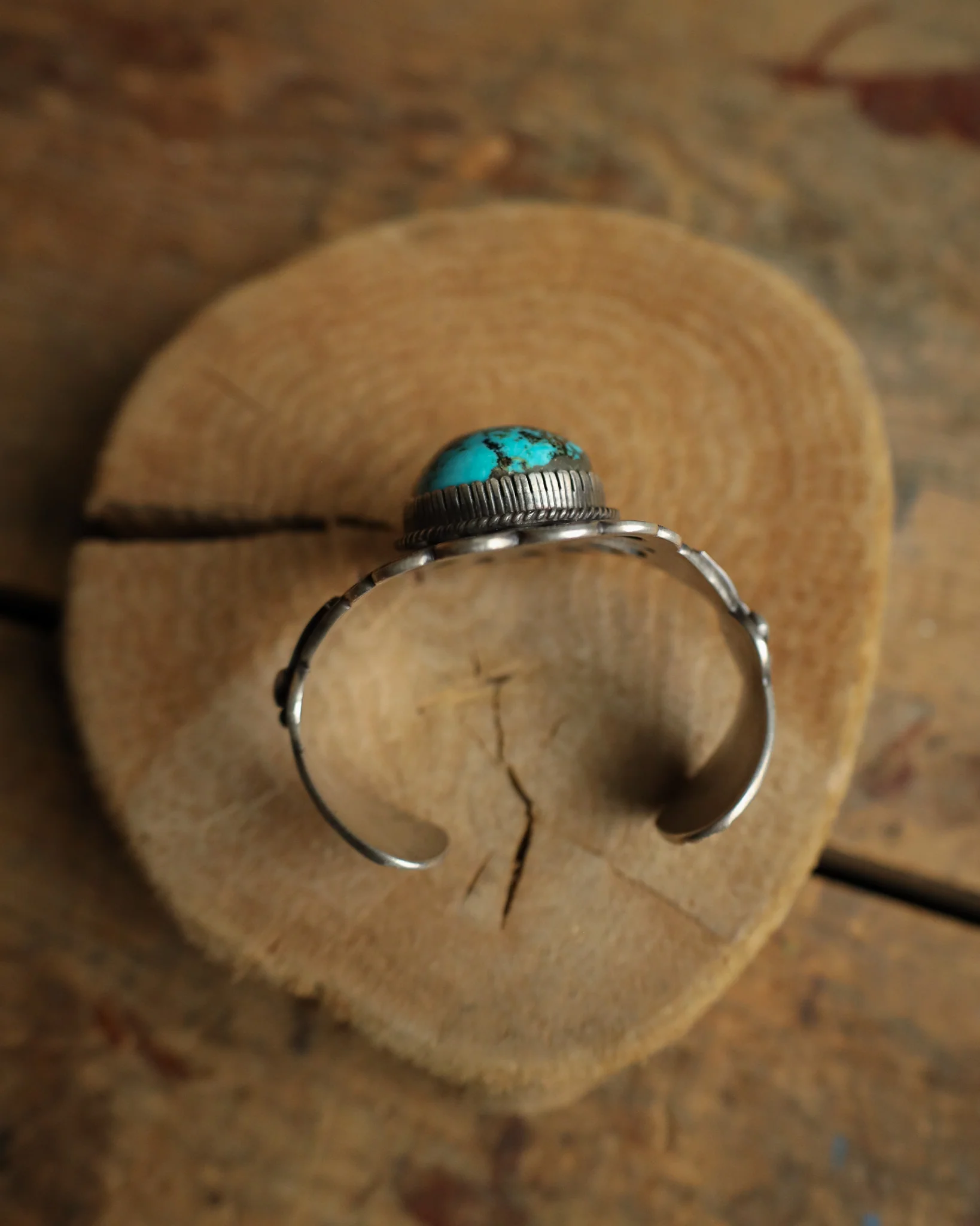 Persian Turquoise Orb Cutout Band Cuff - Image 8