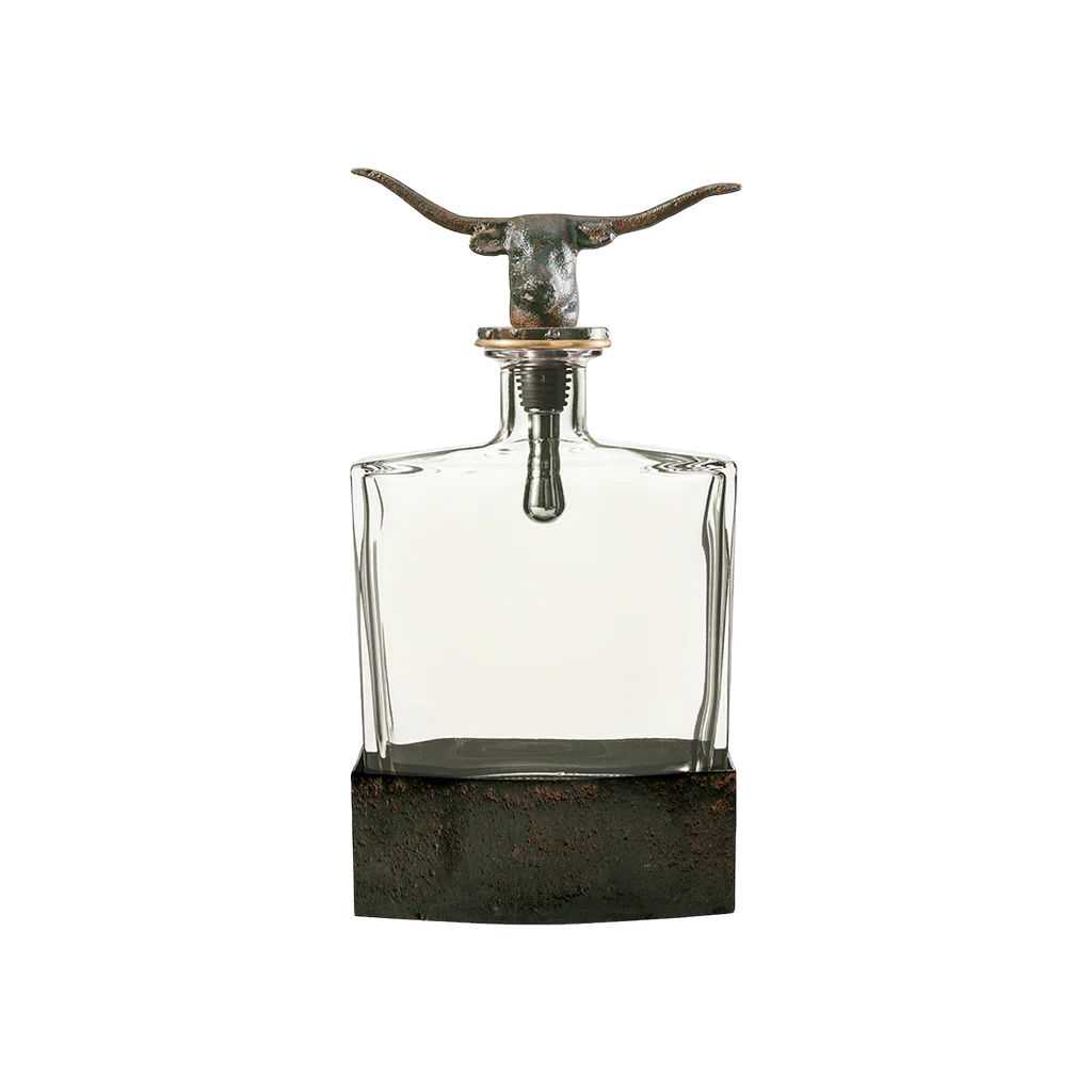 JAN BARBOGLIO NUECES LONGHORN IRON DECANTER