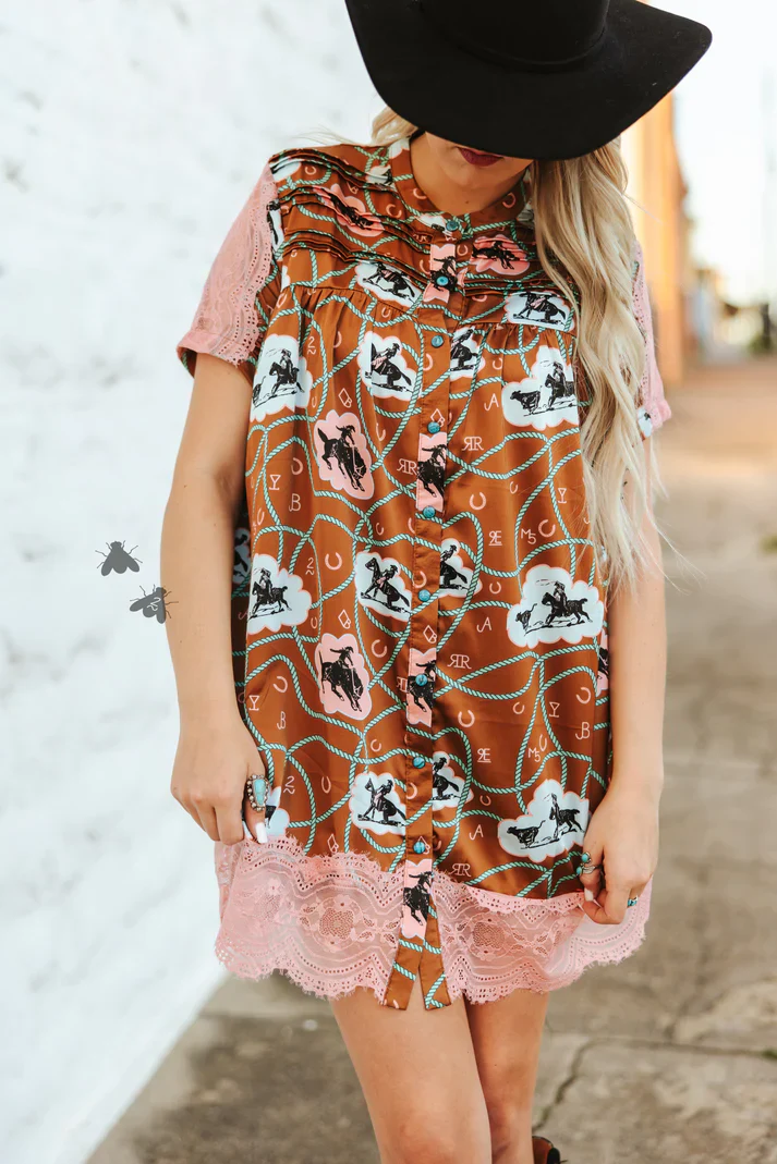 2 Fly Co. Blushin Bronco Mini Dress - Image 8