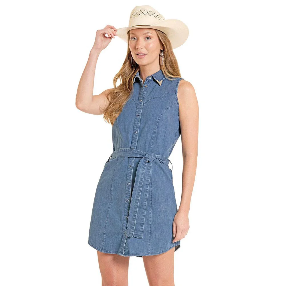 Panhandle Denim Belted Dress