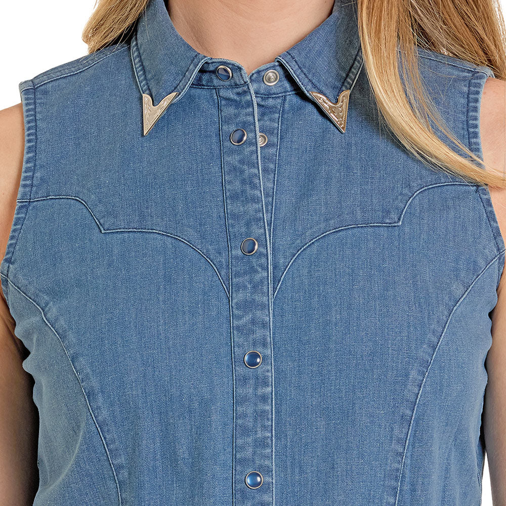 Panhandle Denim Belted Dress - Image 2