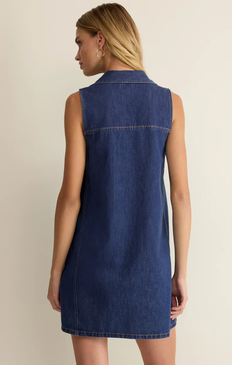 Z Supply New Light Denim Mini Dress - Image 2