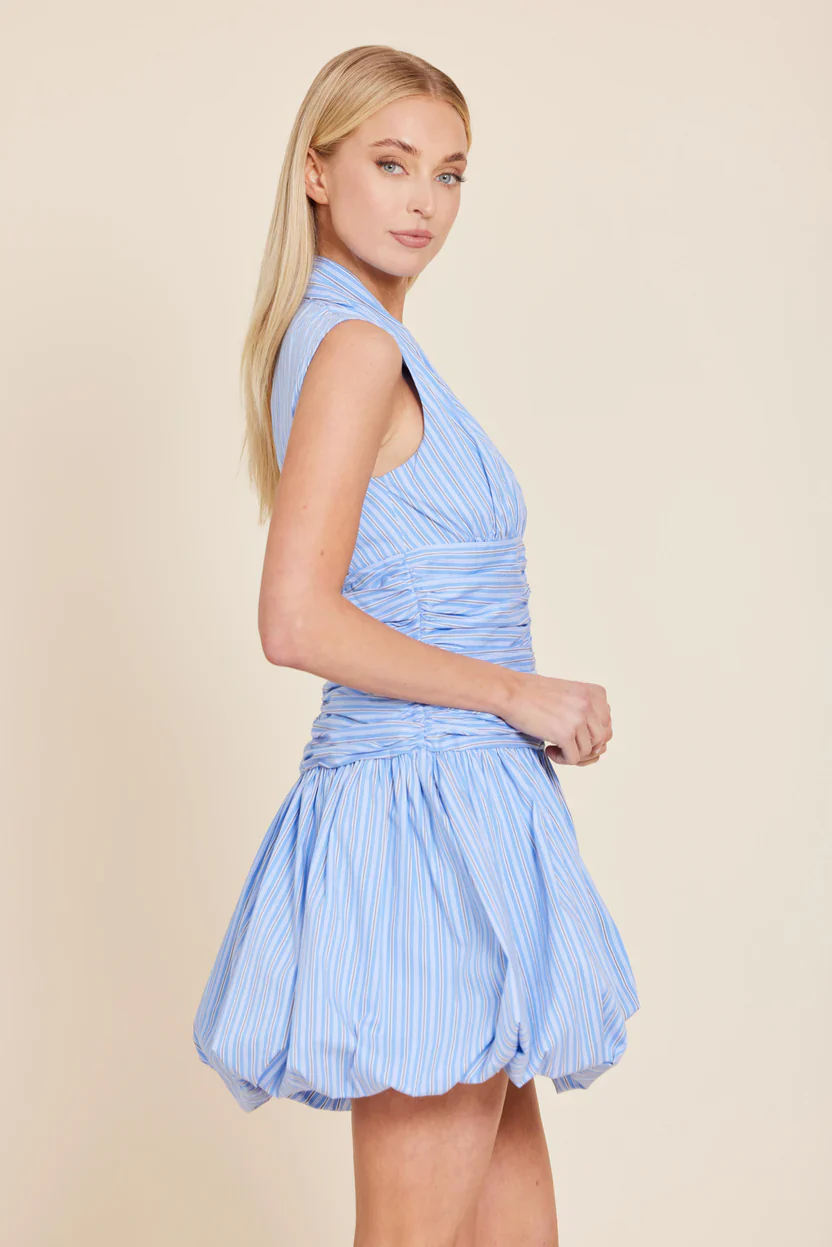 Dolce Cabo Striped Bubble Halter Dress - Image 7
