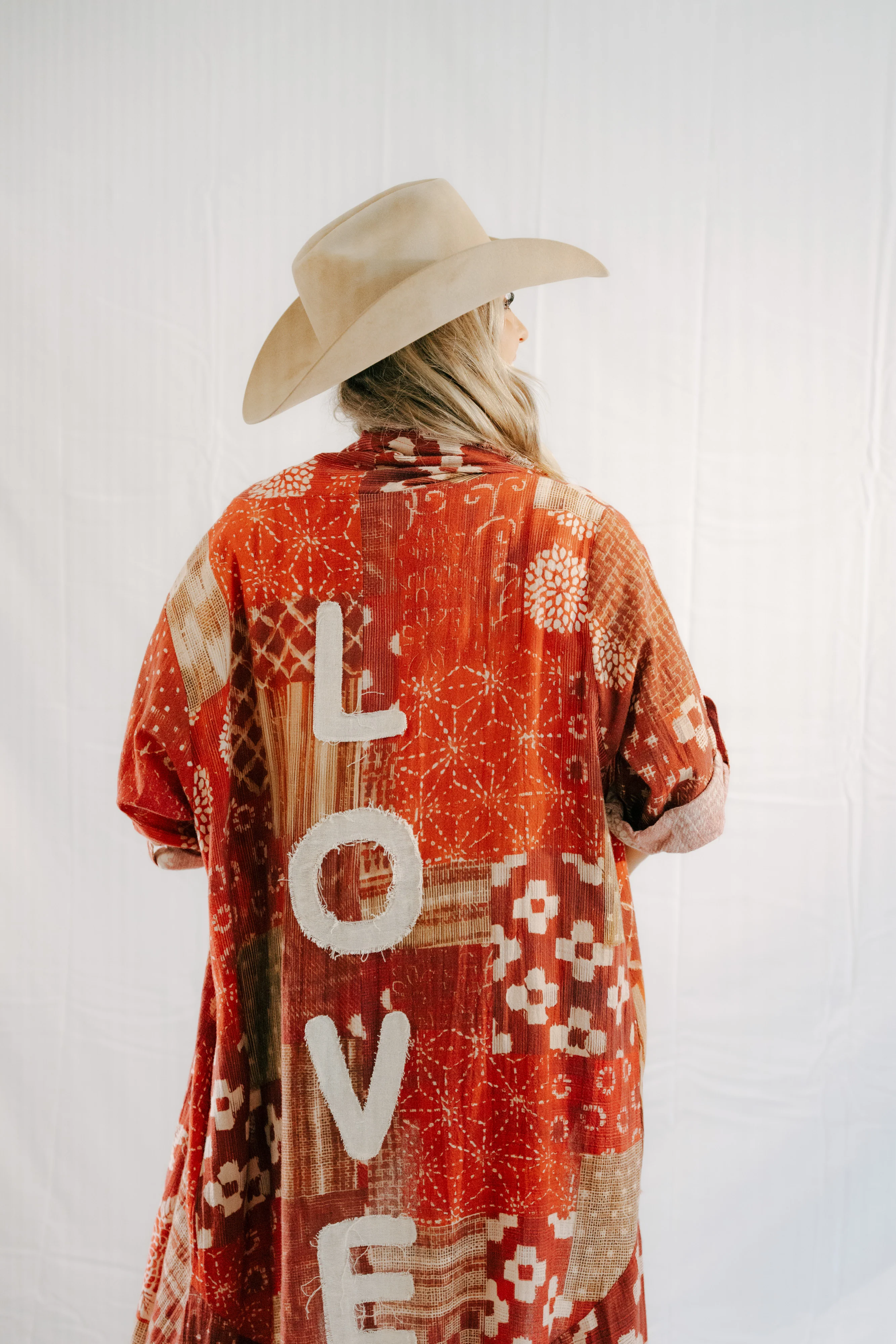 I Love Linen Words Of Love Patchwork Duster - Image 3