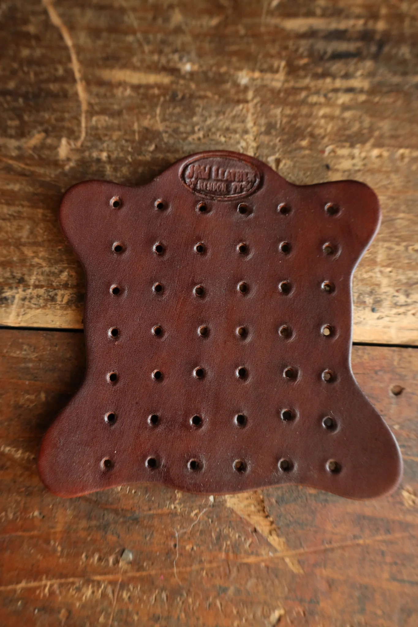 JRW Leather Earring Holder- Brown - Image 4