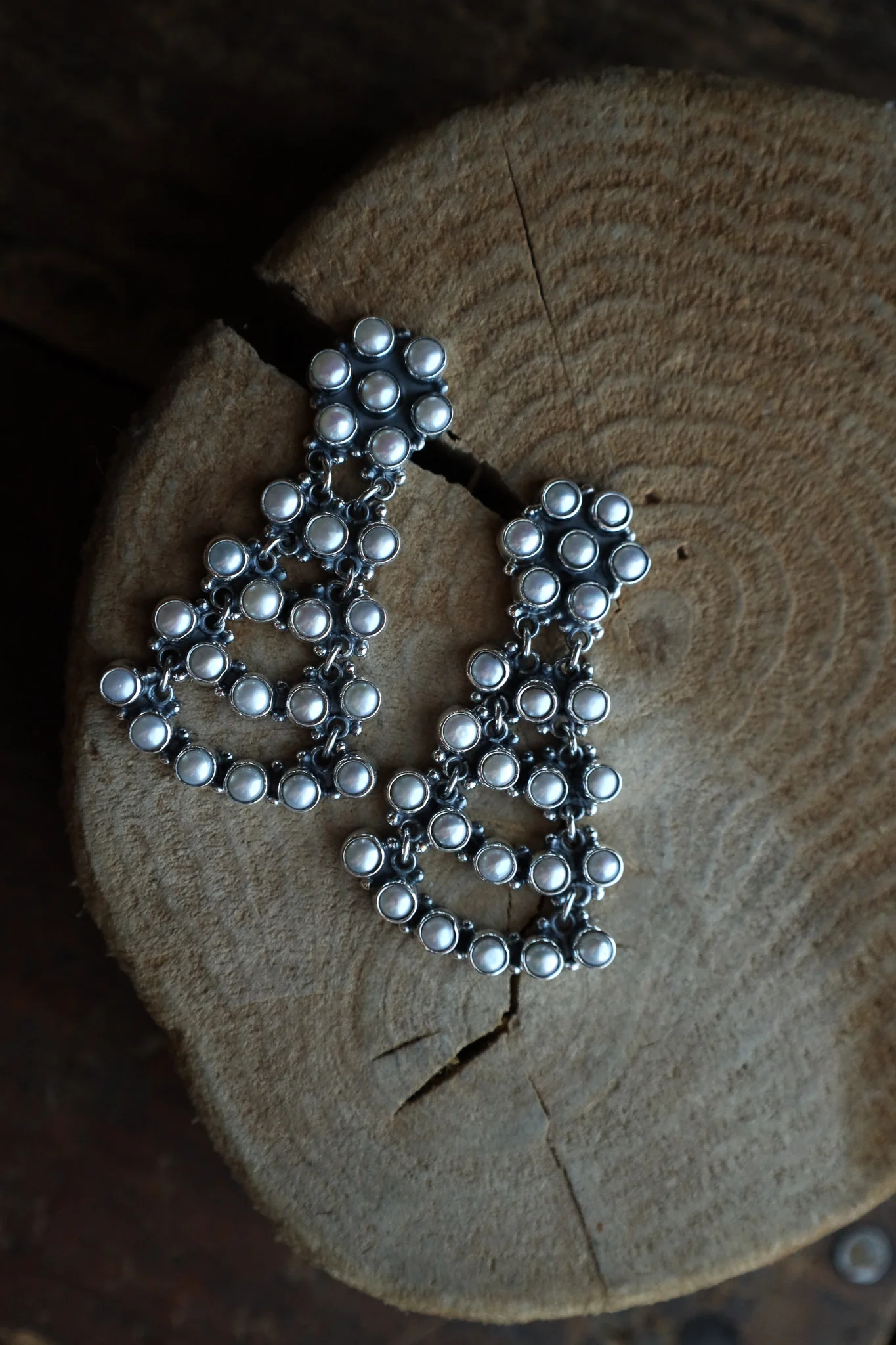 Federico 50 Pearls Chandelier Earring - Image 3