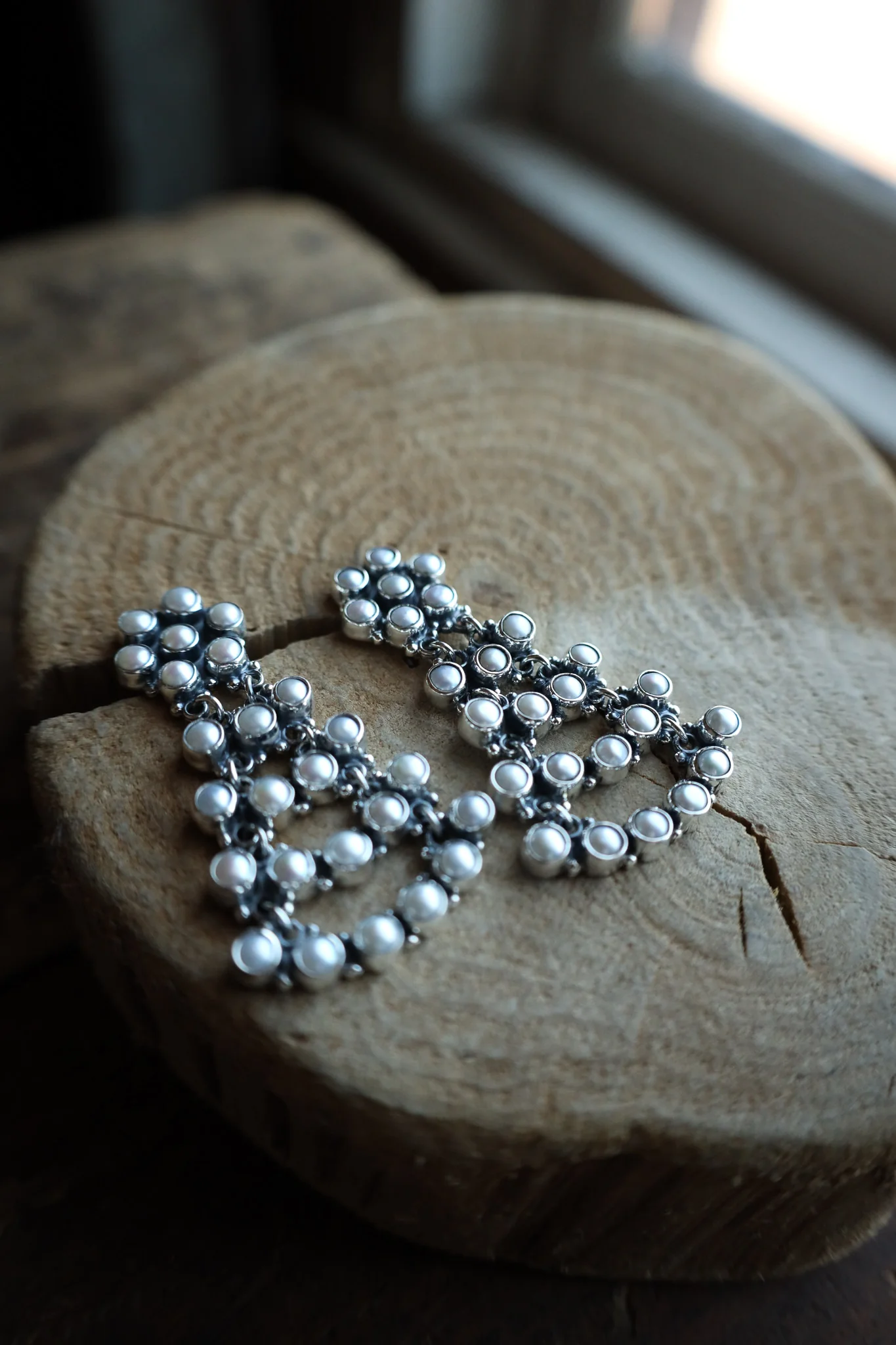 Federico 50 Pearls Chandelier Earring - Image 5