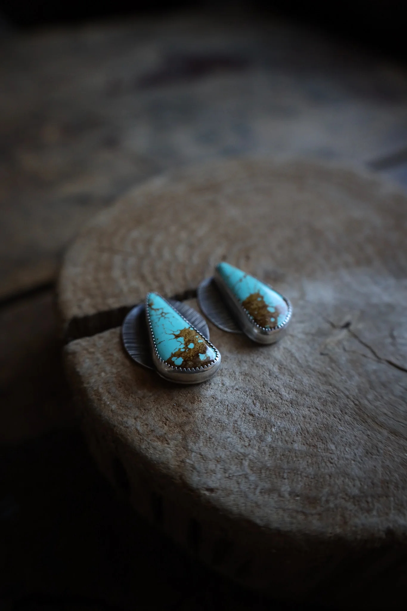Mend Metalworks Glacier Blue Turquoise Sunburst Stud Earring - Image 5