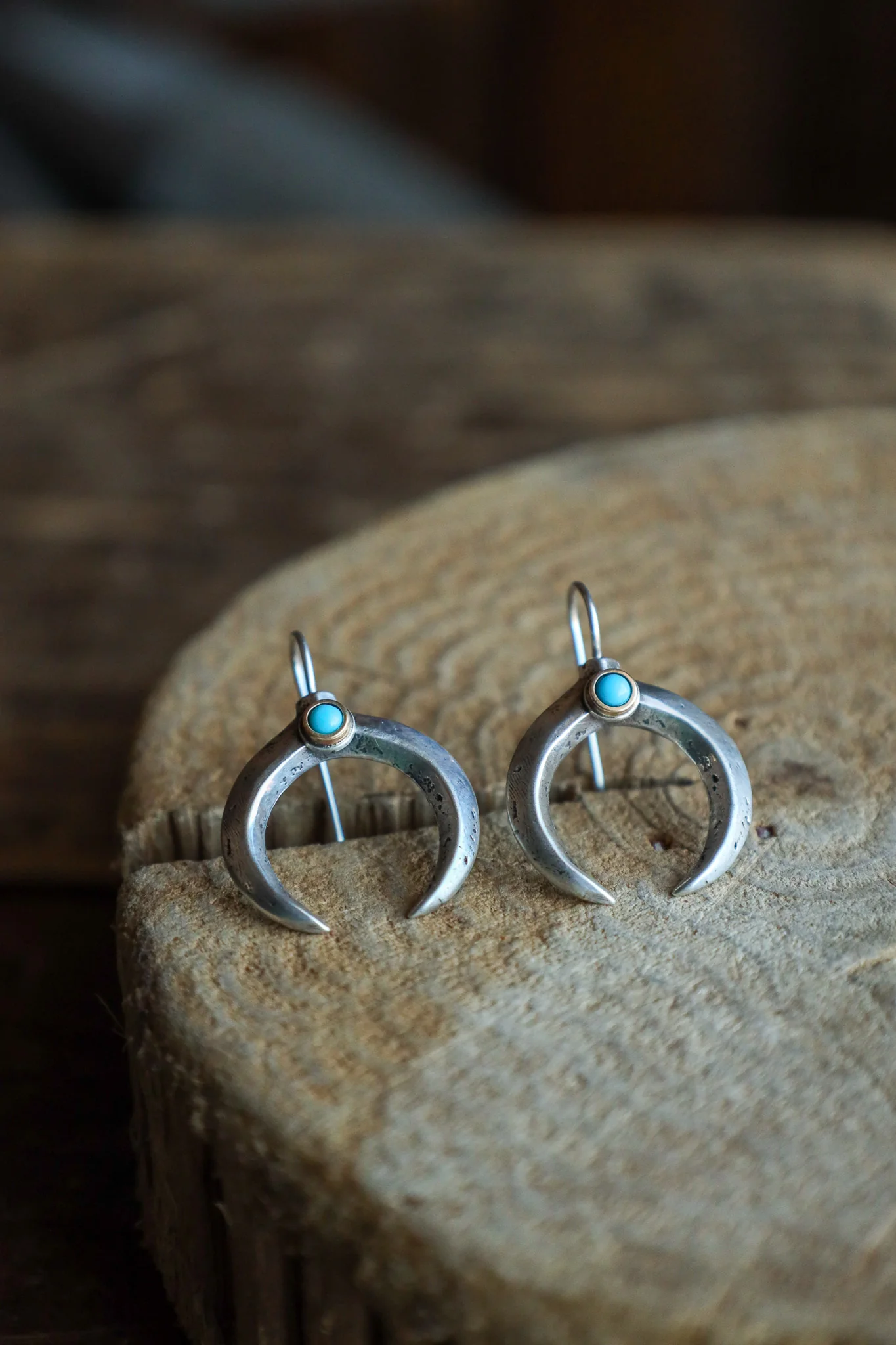 Peyote Bird Naja Turquoise Dot Dennis Hogan Earring - Image 5