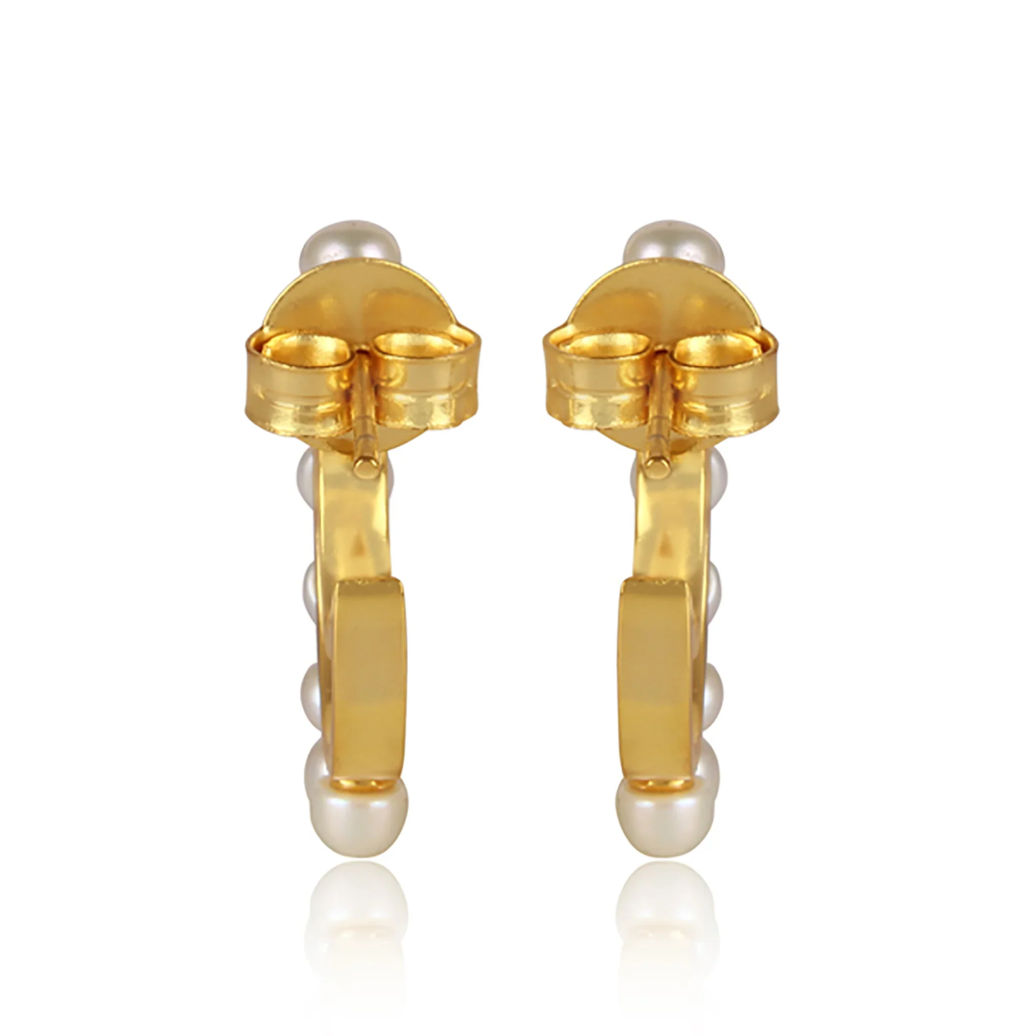 Christina Greene Luna Hoop Earrings - Pearl - Image 5