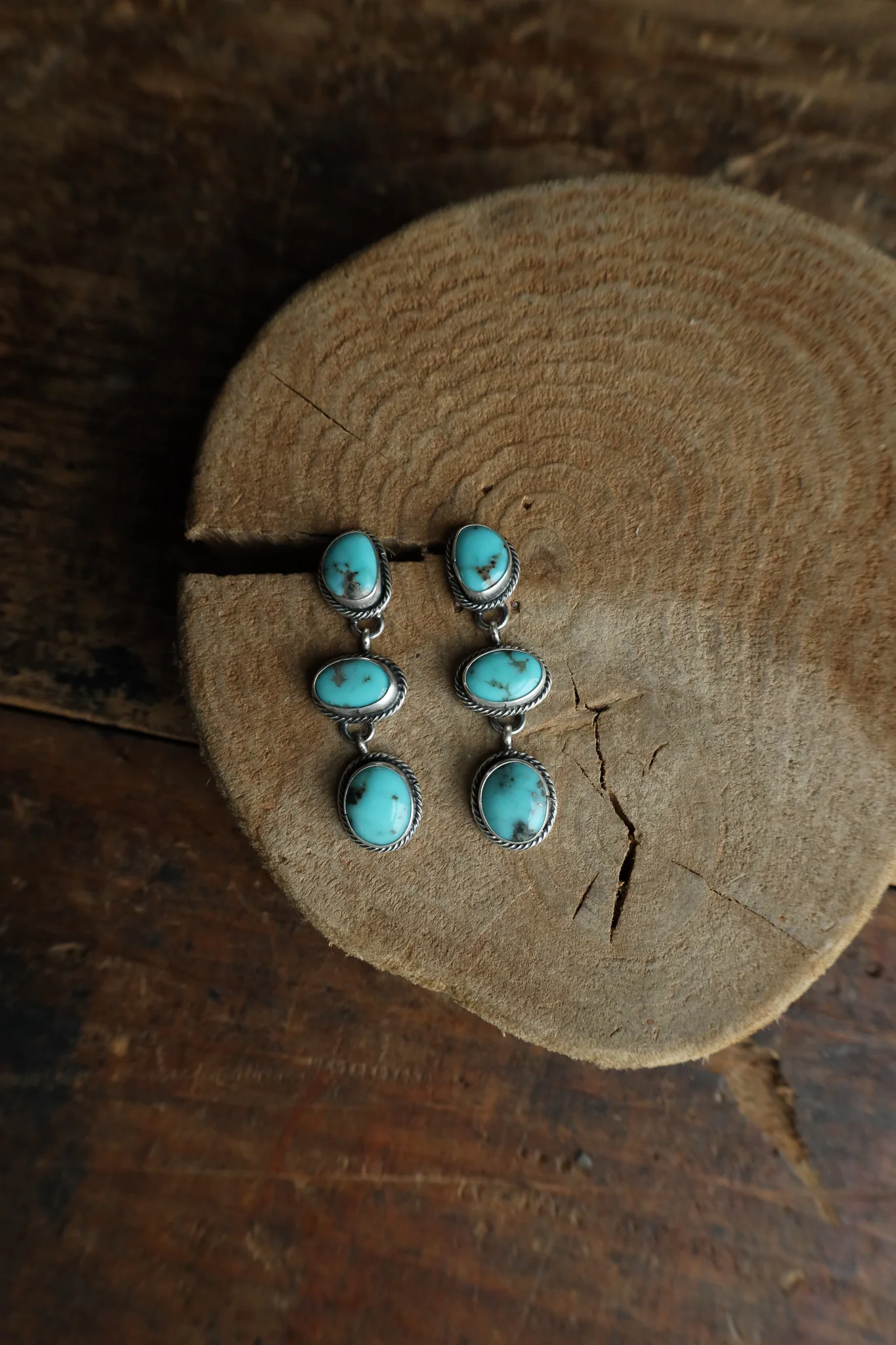 Sterling Silver Rope 3 Campitos Drop Post Earring - Image 2