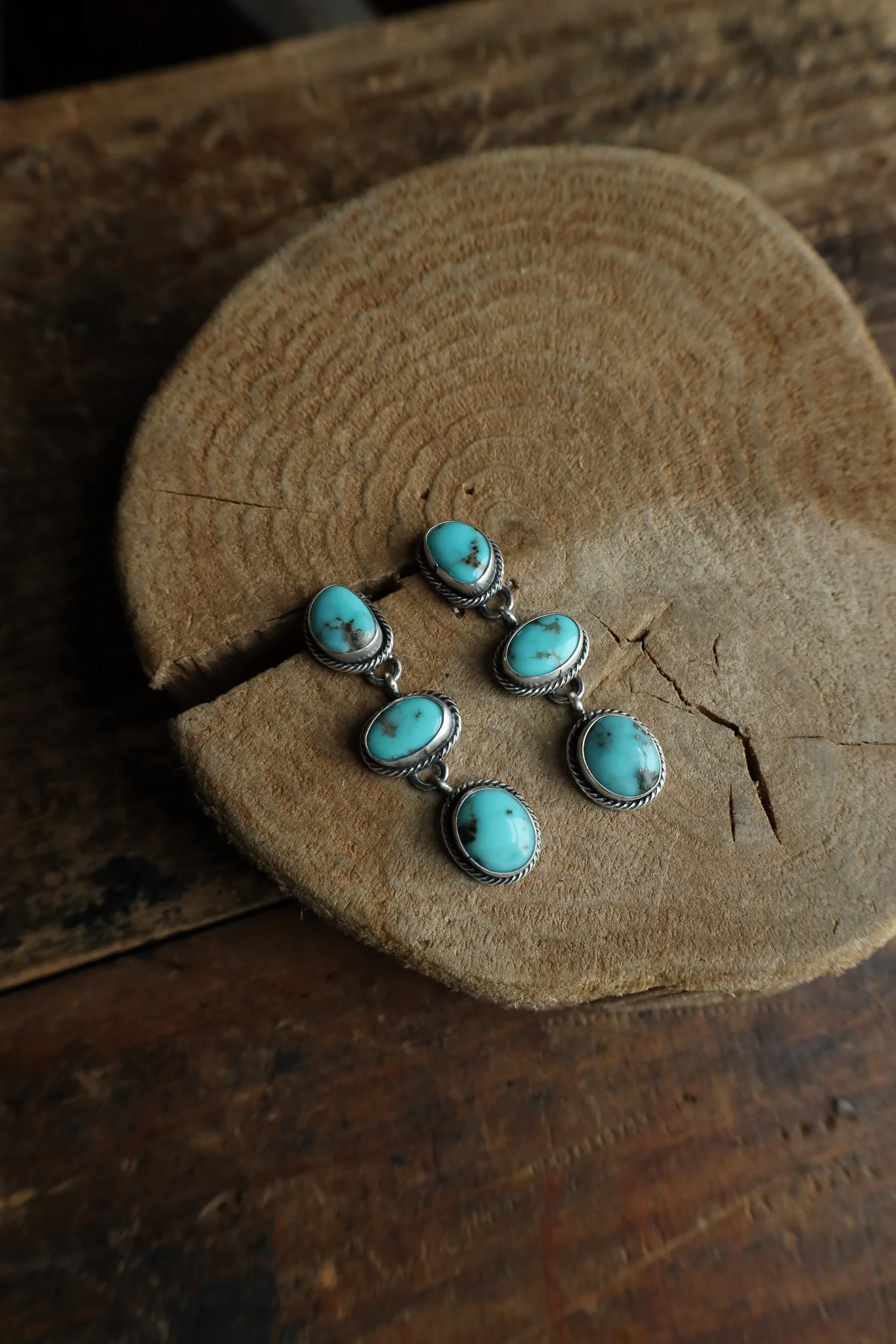 Sterling Silver Rope 3 Campitos Drop Post Earring - Image 3