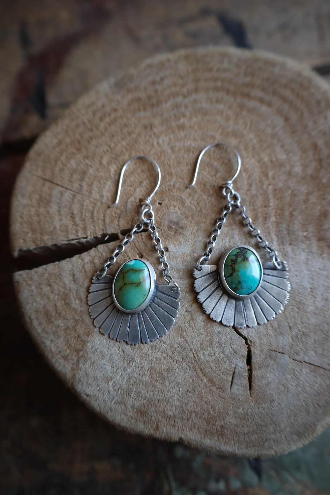 Mend Metalworks Turquoise Floral Earring - Image 2