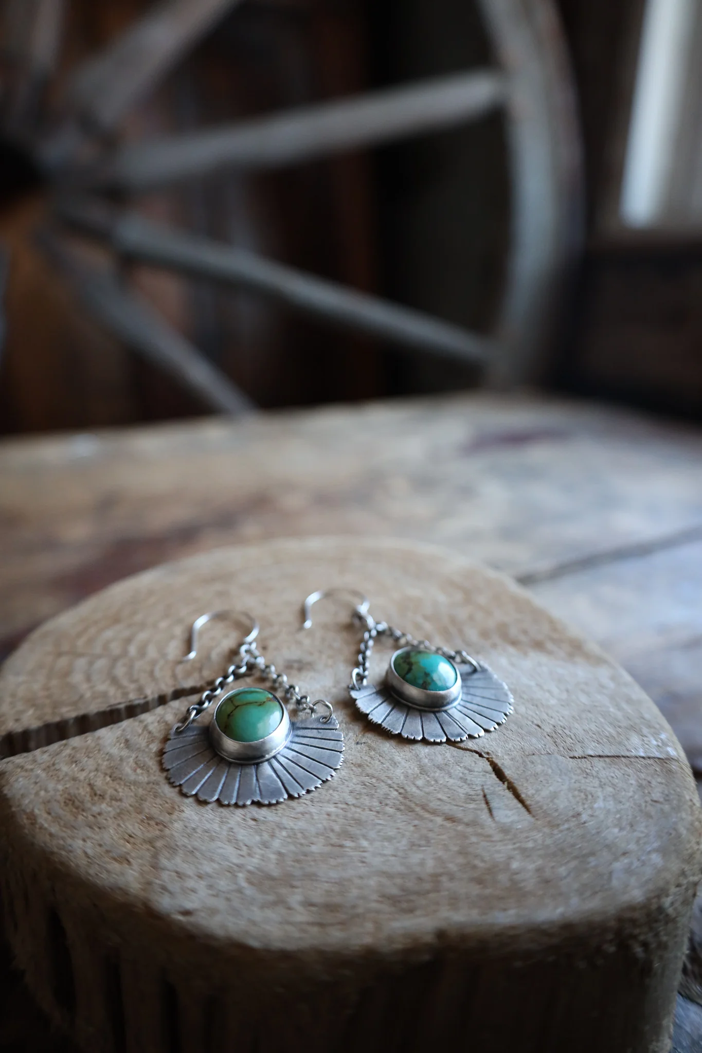 Mend Metalworks Turquoise Floral Earring - Image 4