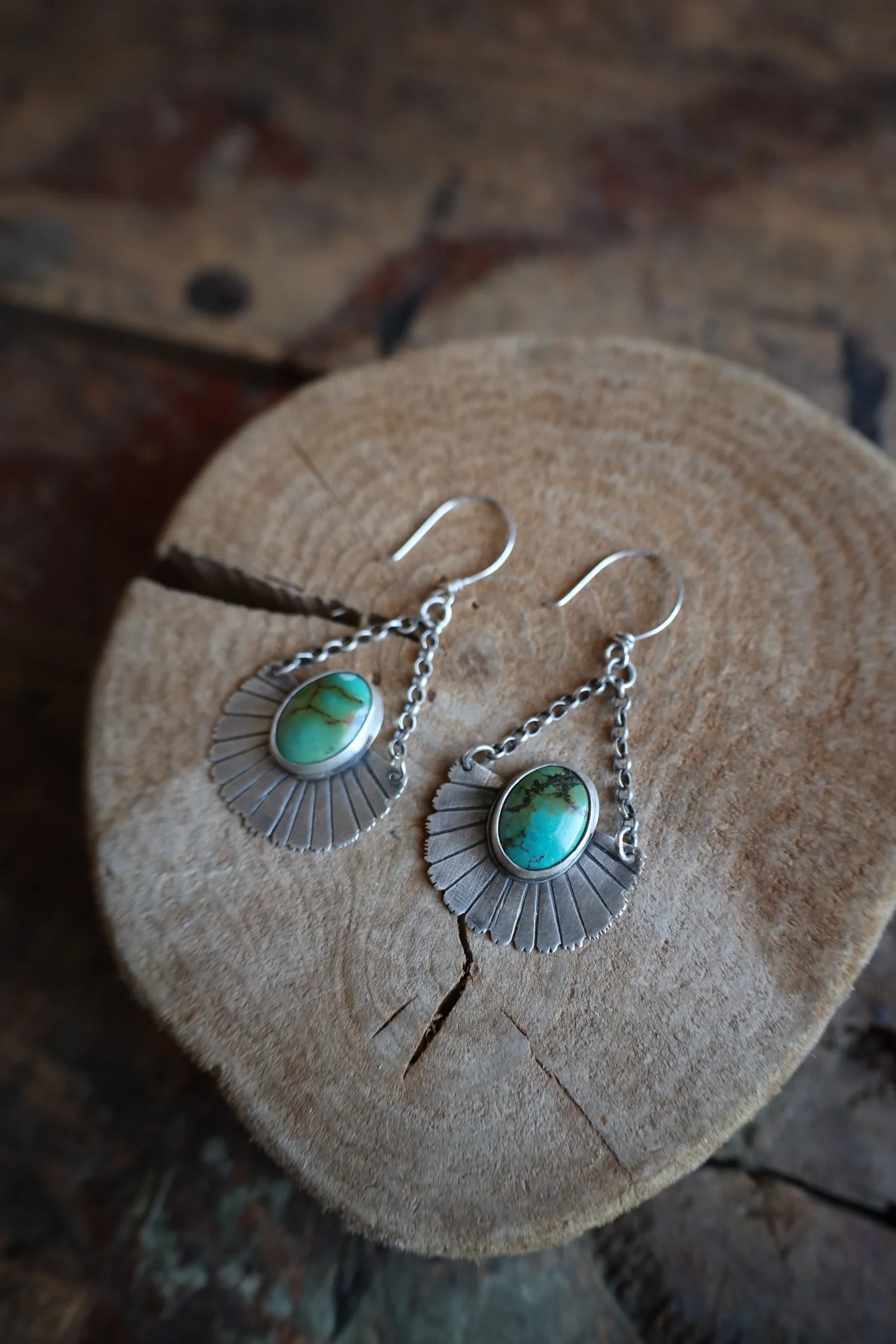 Mend Metalworks Turquoise Floral Earring - Image 5