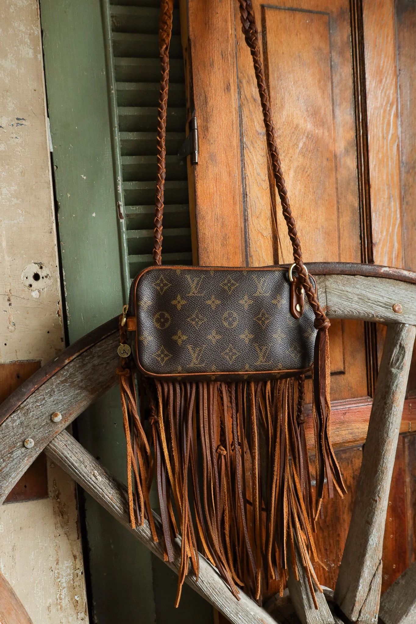 Leather and Vodka Marly Fringe Camel Handbag - Image 7