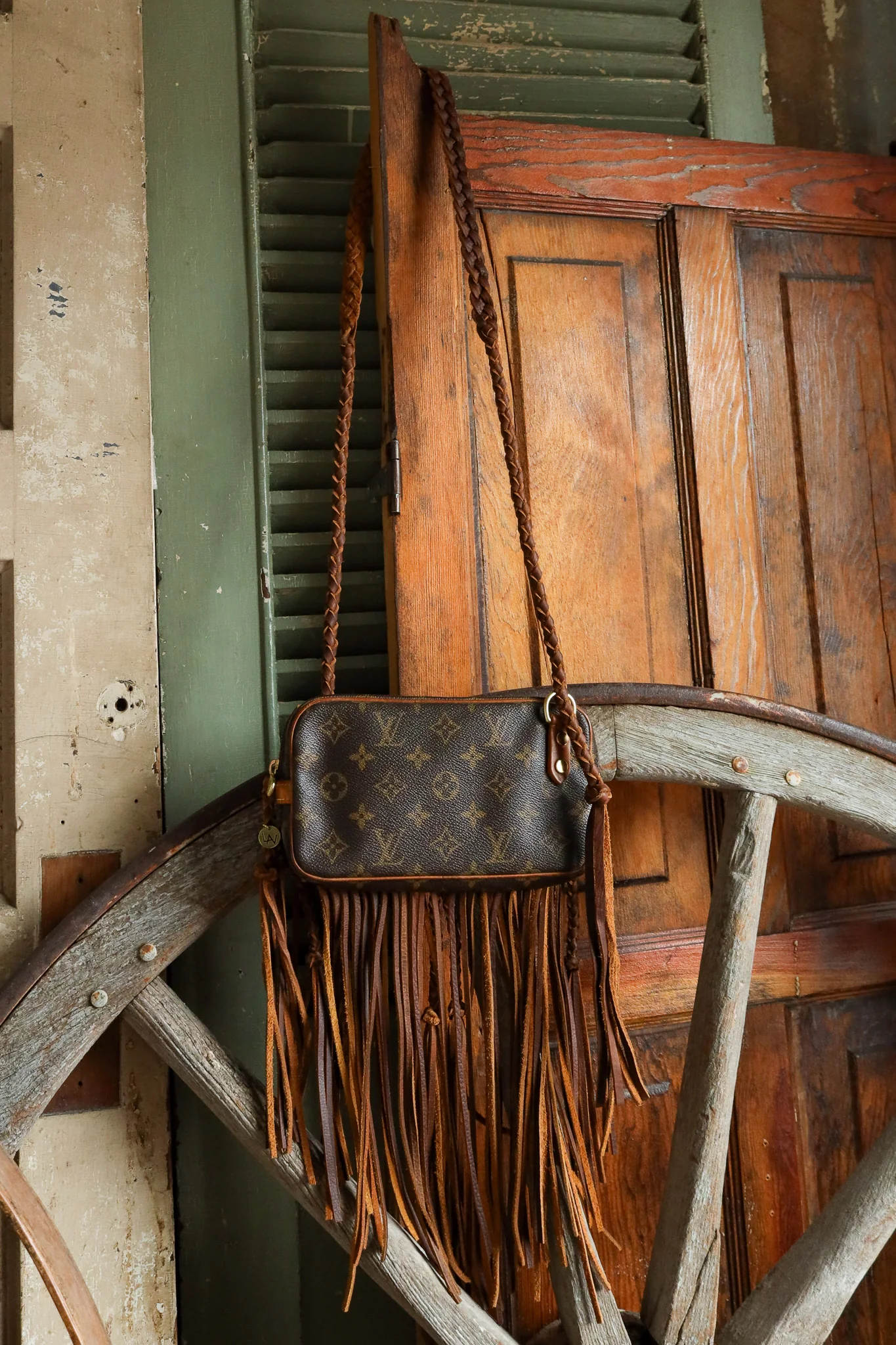 Leather and Vodka Marly Fringe Camel Handbag - Image 8