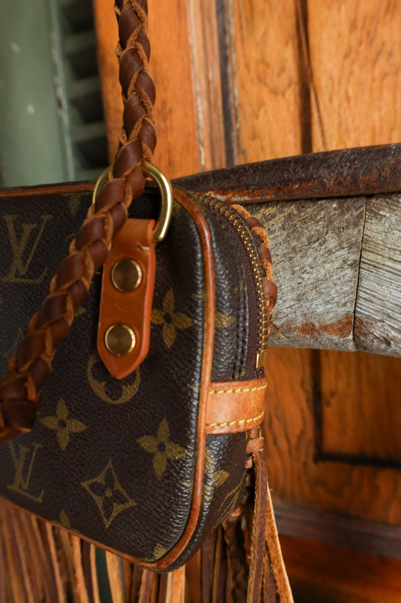 Leather and Vodka Marly Fringe Camel Handbag - Image 9