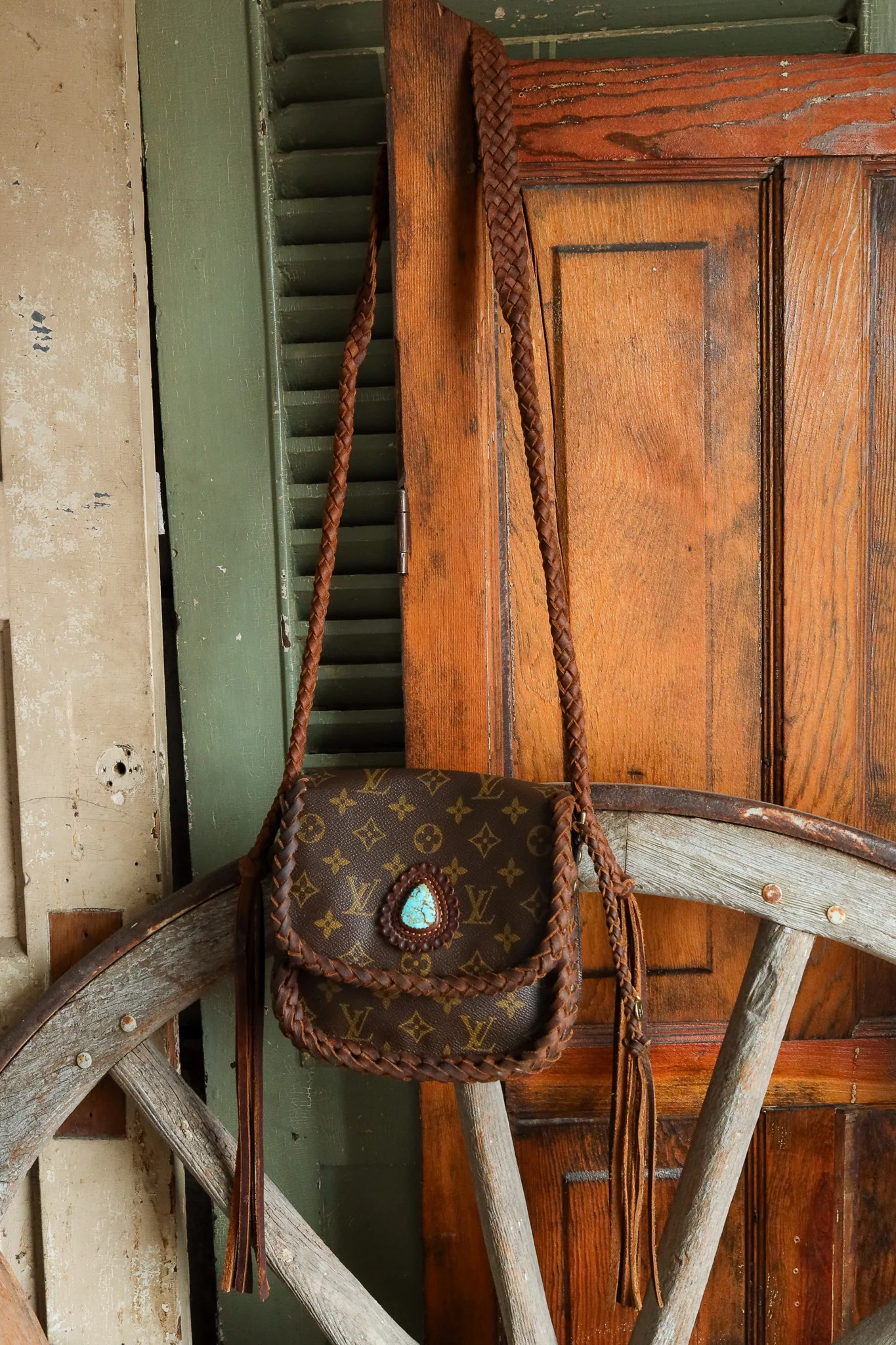 Leather and Vodka Saint Cloud MM 30 Carat Campitos Turquoise Handbag - Image 5