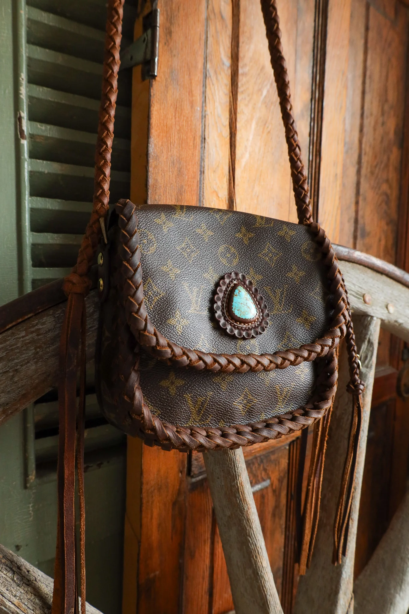 Leather and Vodka Saint Cloud MM 30 Carat Campitos Turquoise Handbag - Image 7