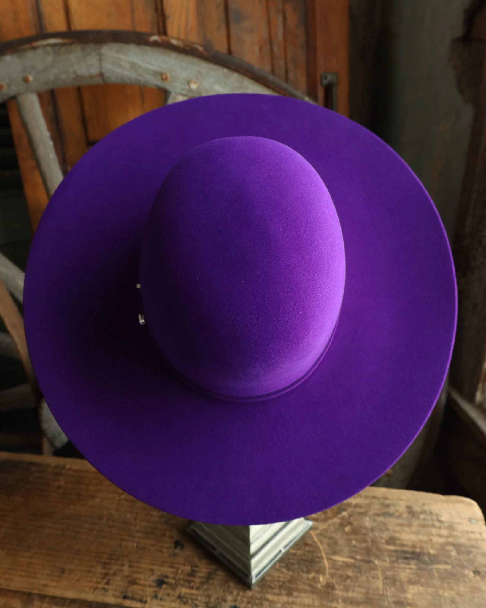 Maverick Brand 7X Open Crown Hat- Purple - Image 6