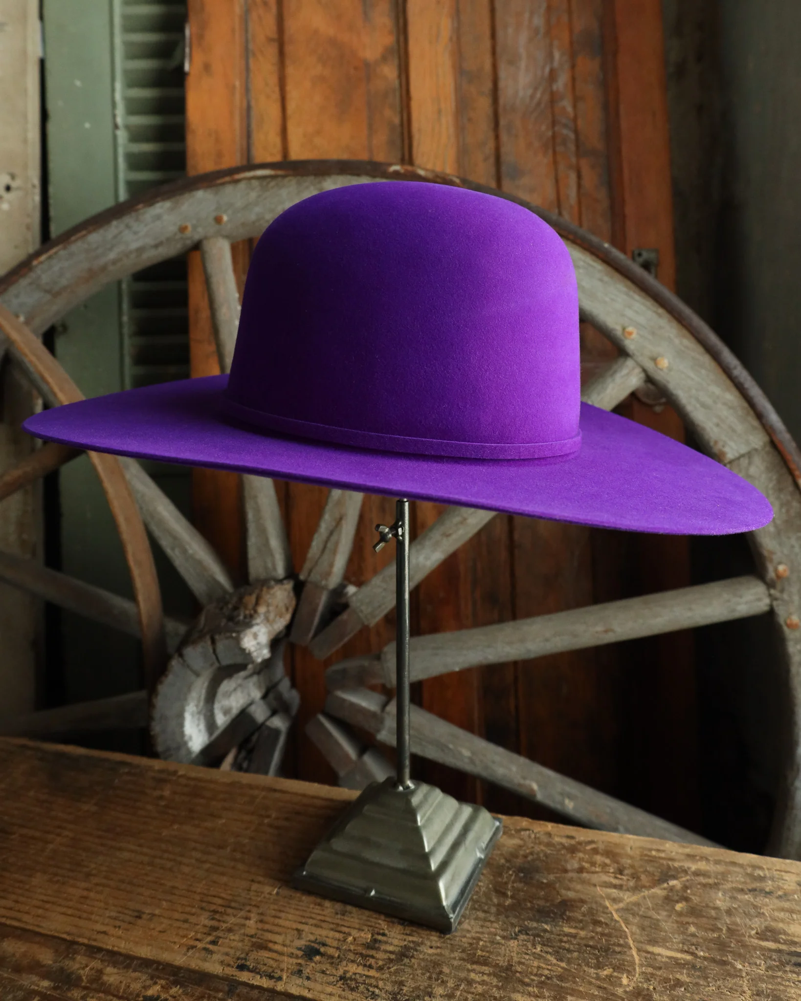 Maverick Brand 7X Open Crown Hat- Purple - Image 7