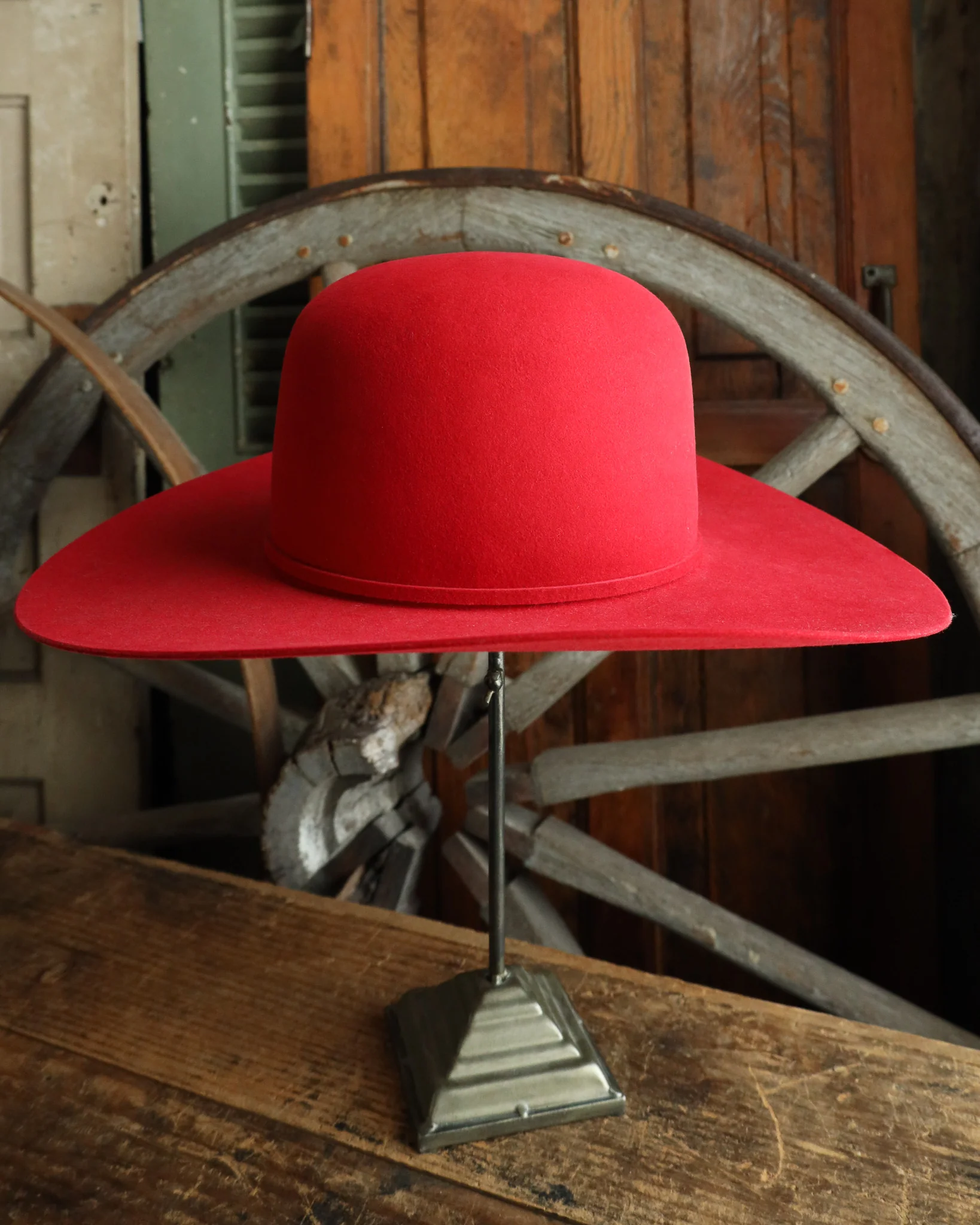 Maverick Brand 7X Open Crown Hat- Red - Image 7