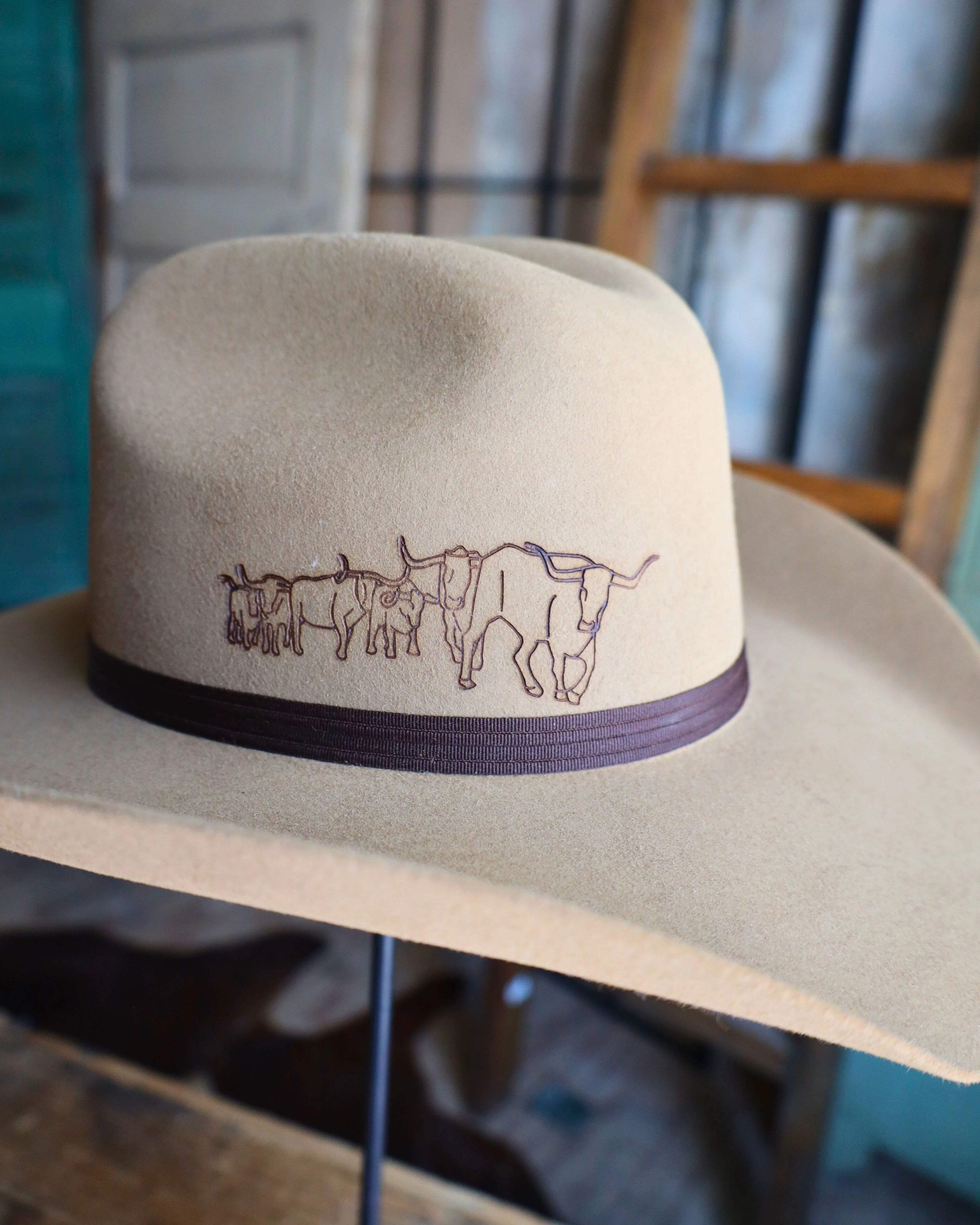 CATTLE DRIVE FAWN WOOL HAT - Image 10