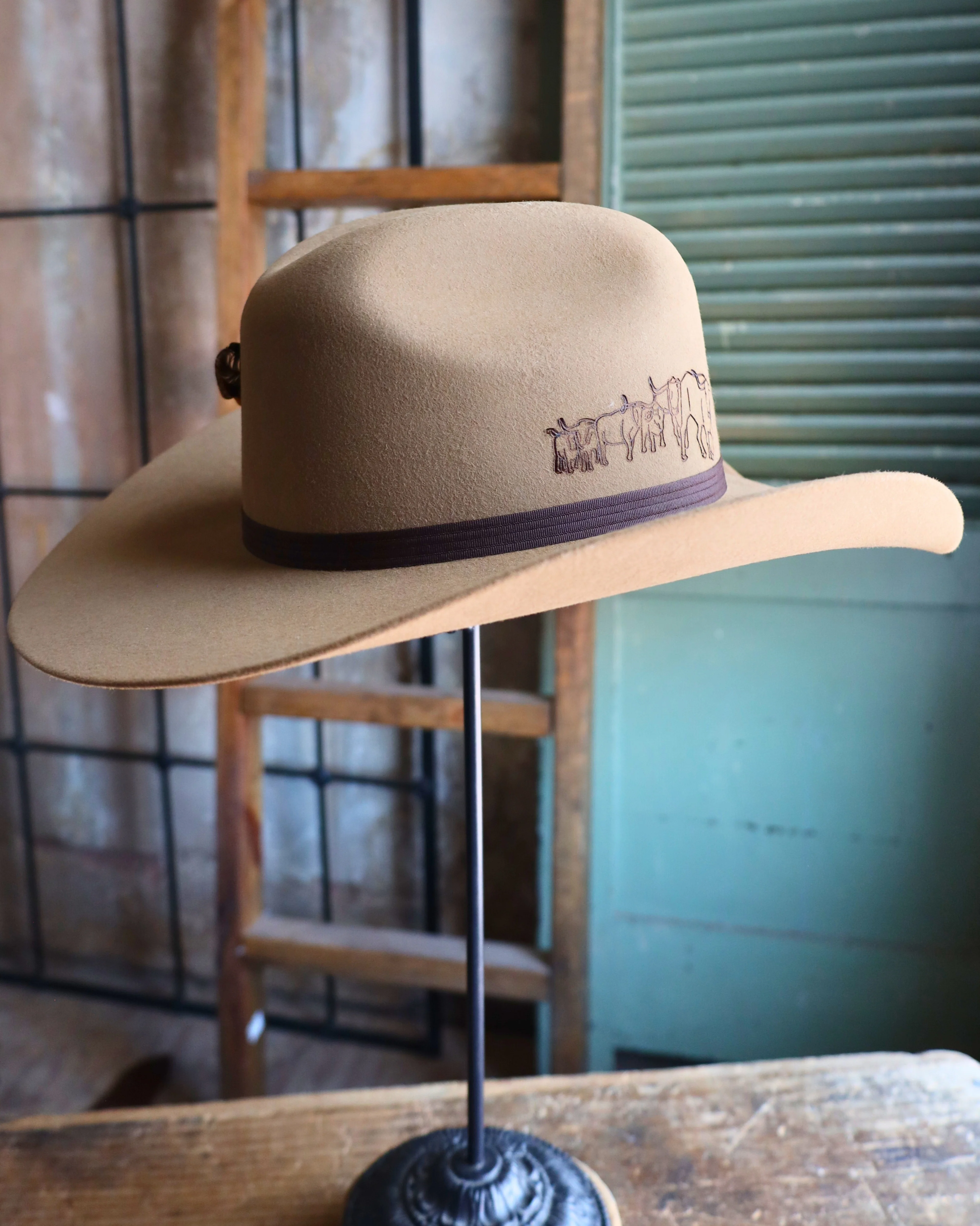 CATTLE DRIVE FAWN WOOL HAT - Image 11