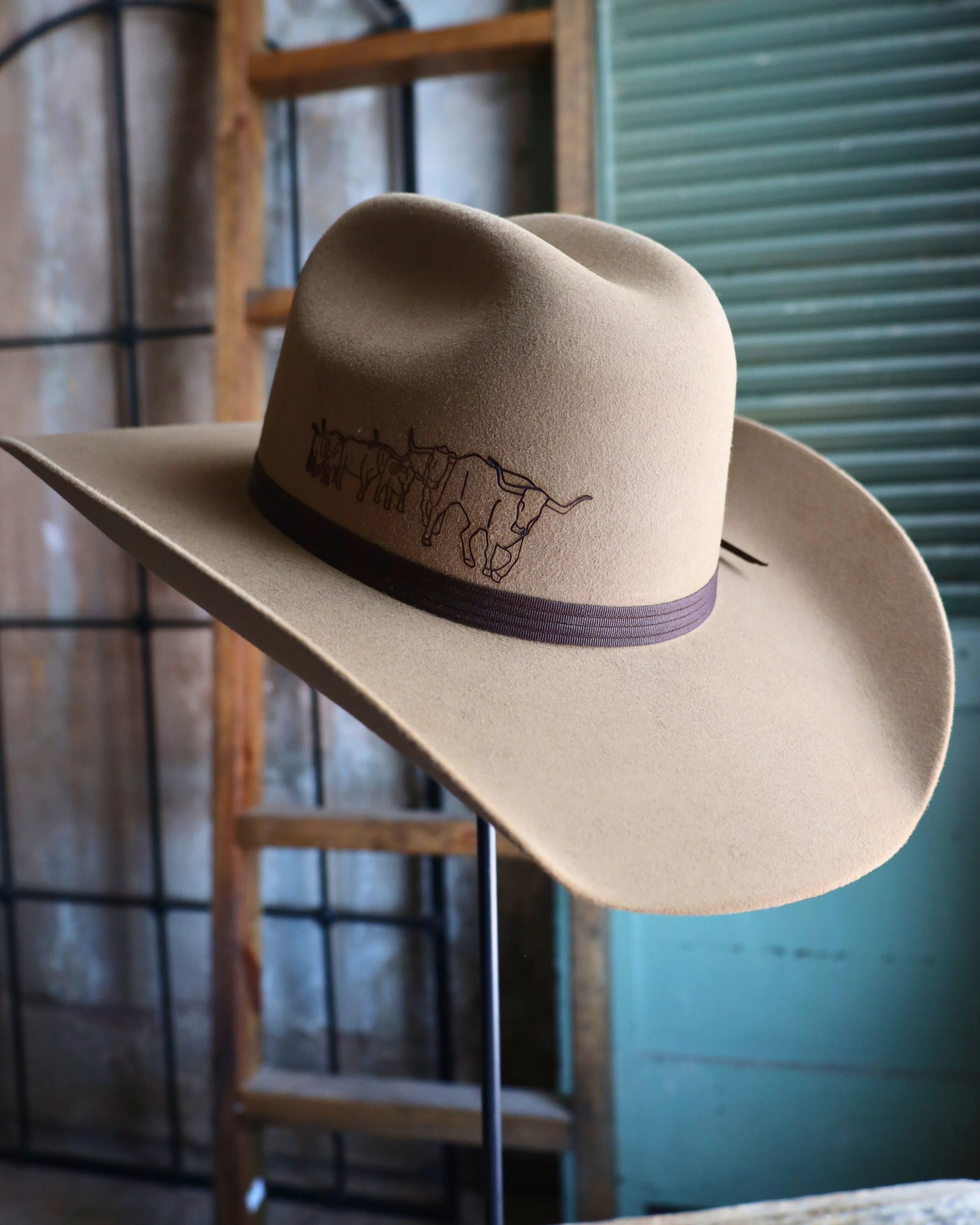 CATTLE DRIVE FAWN WOOL HAT - Image 13