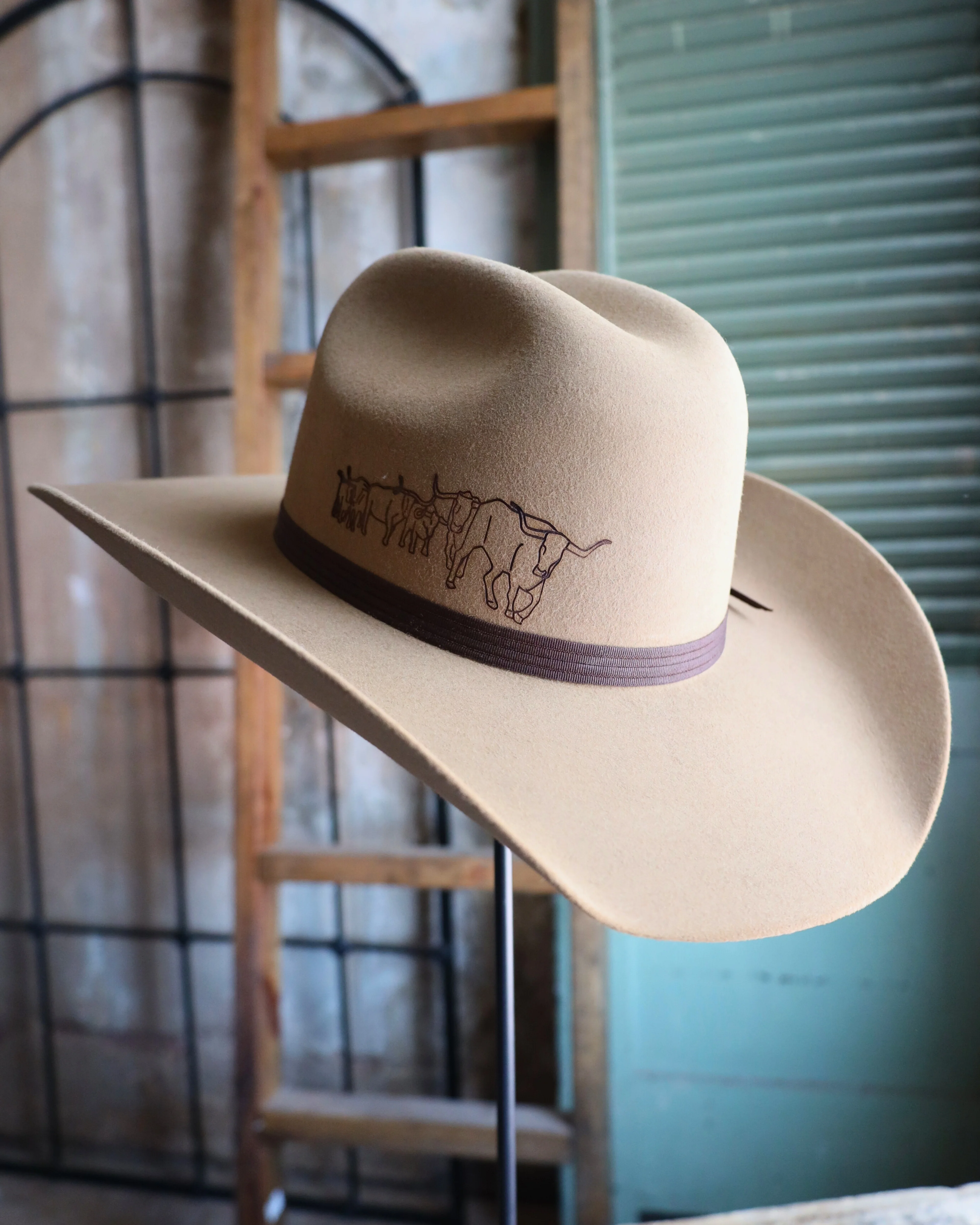 CATTLE DRIVE FAWN WOOL HAT - Image 14