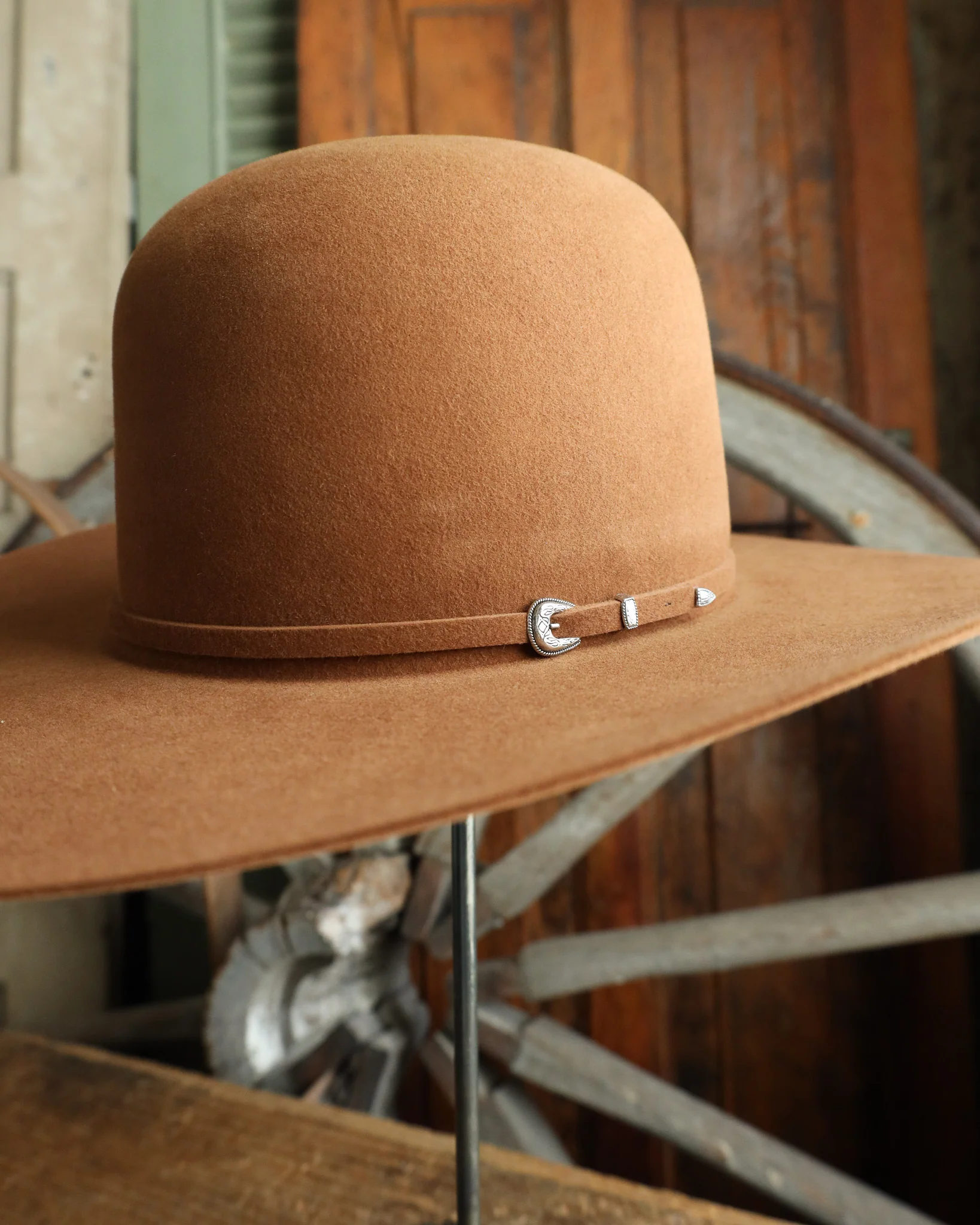 Maverick Brand 7X Open Crown Hat- Walnut - Image 2