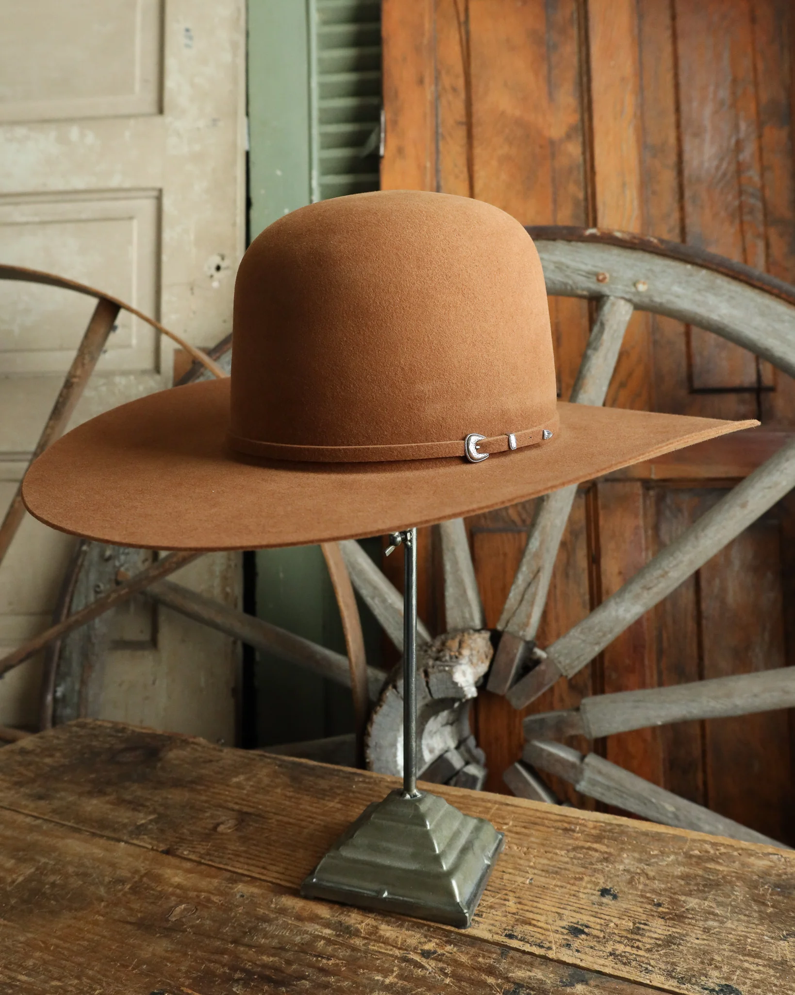 Maverick Brand 7X Open Crown Hat- Walnut - Image 3