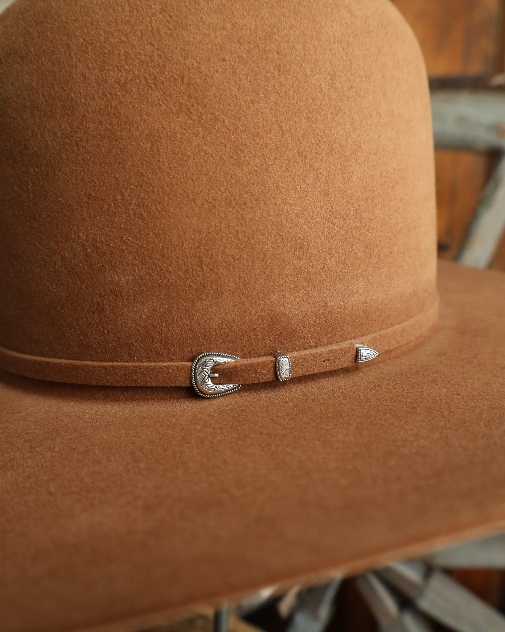 Maverick Brand 7X Open Crown Hat- Walnut - Image 4