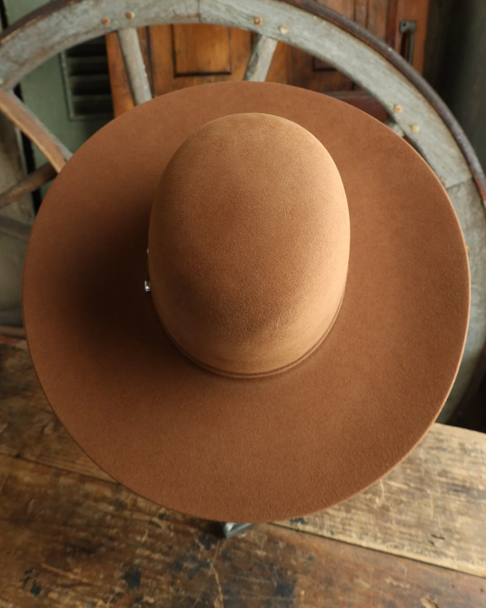 Maverick Brand 7X Open Crown Hat- Walnut - Image 5